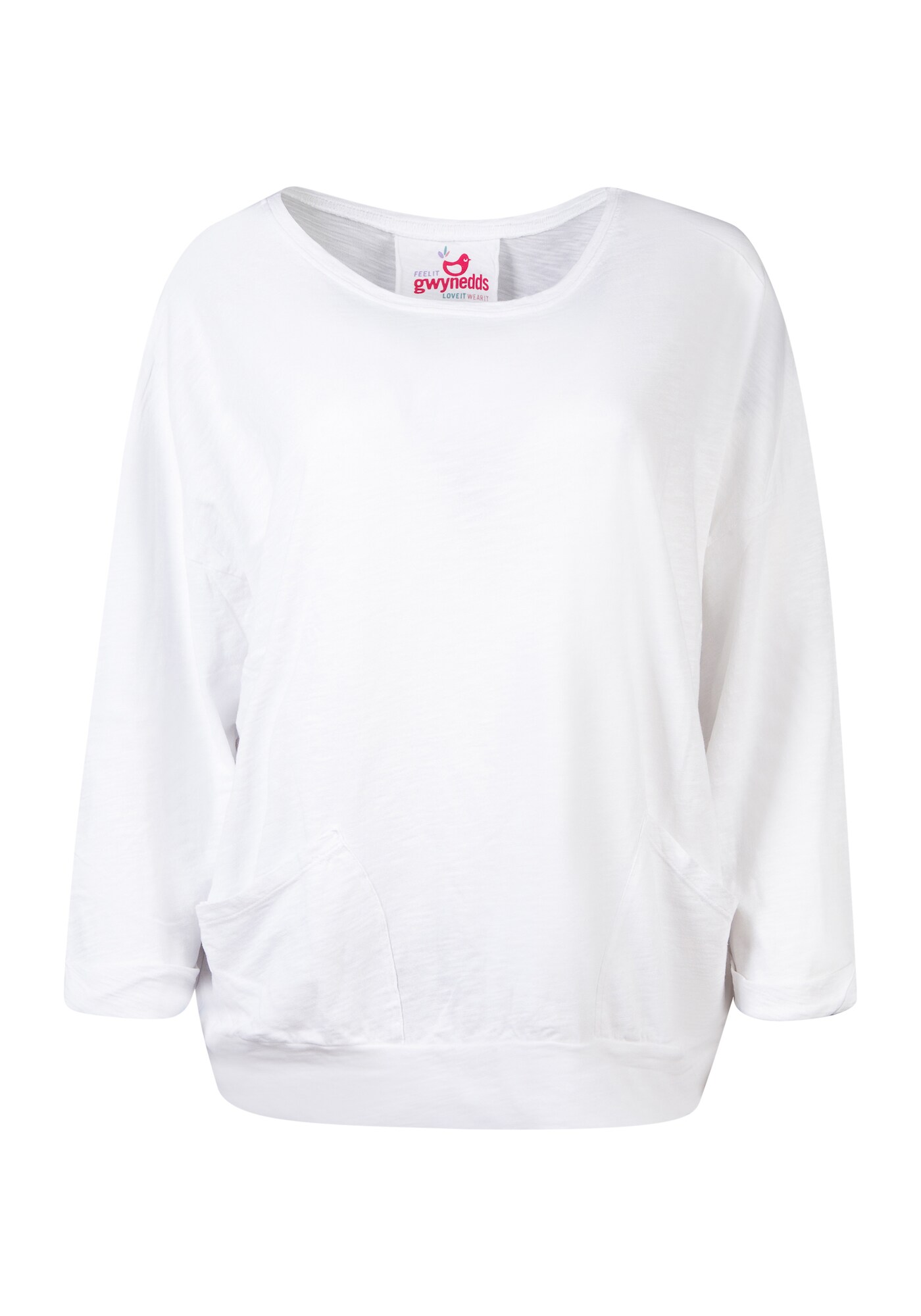 Gwynedds Dames Shirt Pom The Wit Gemeleerd gwynedds kopen in de aanbieding