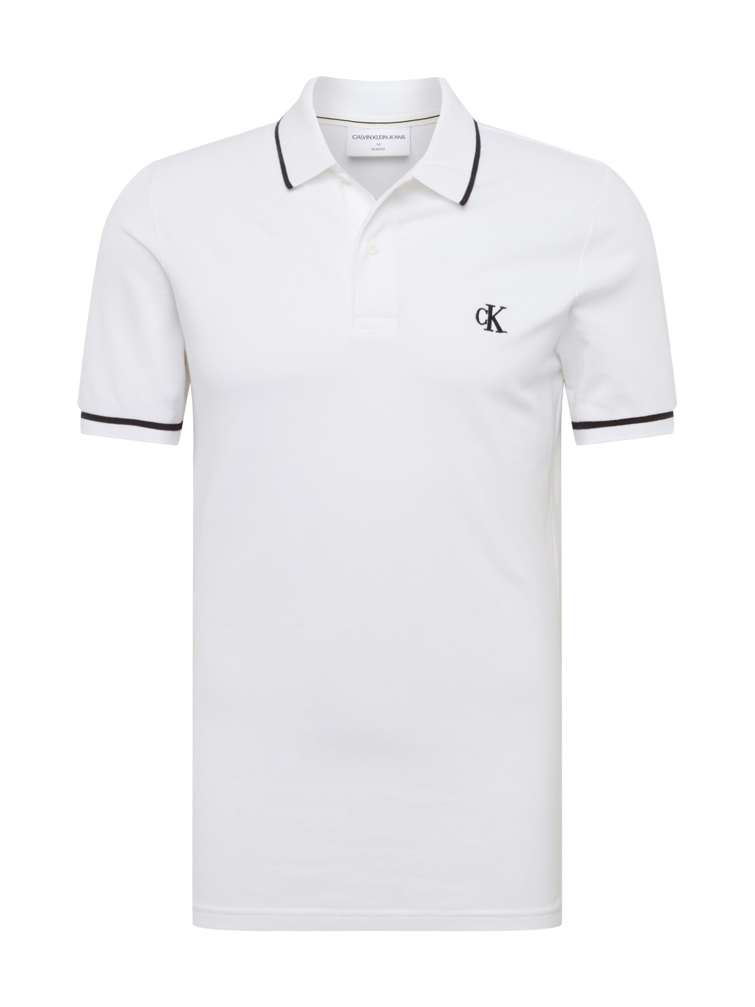 Calvin Klein Jeans Tričko  námornícka modrá / šedobiela