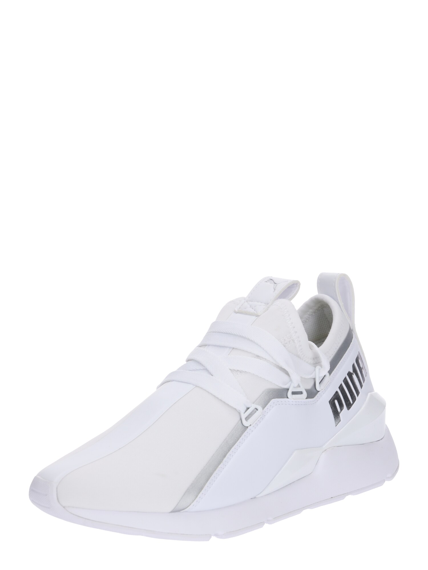 Puma Dames Sneakers Laag Muse 2 Tz Zilver Wit puma kopen in de aanbieding