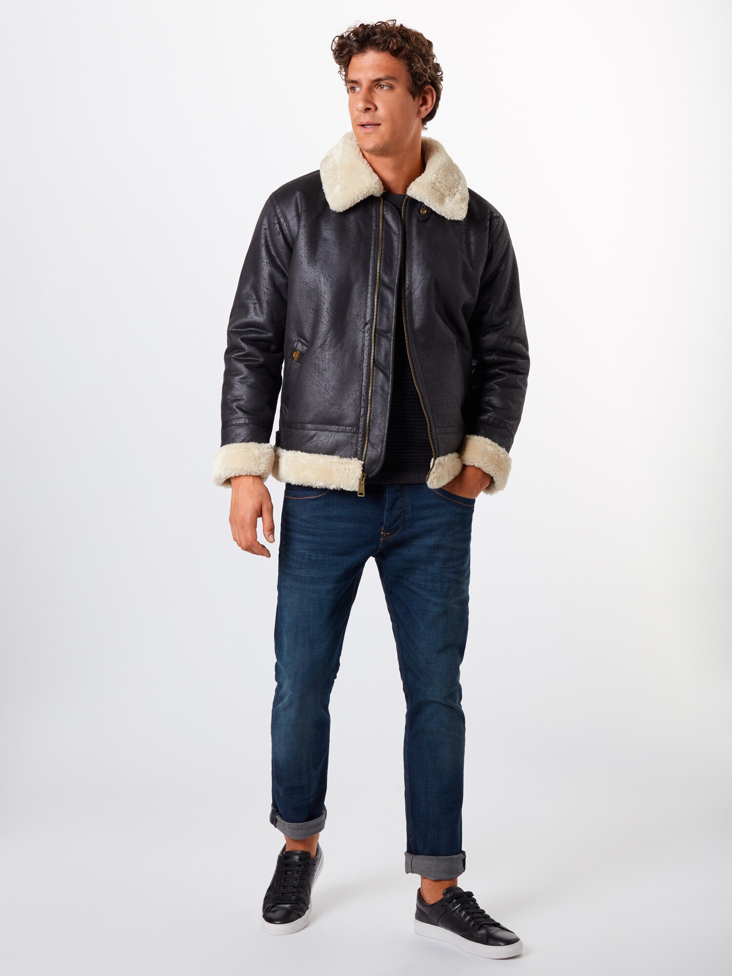 ALPHA INDUSTRIES Chaqueta de entretiempo  negro – imagen 12