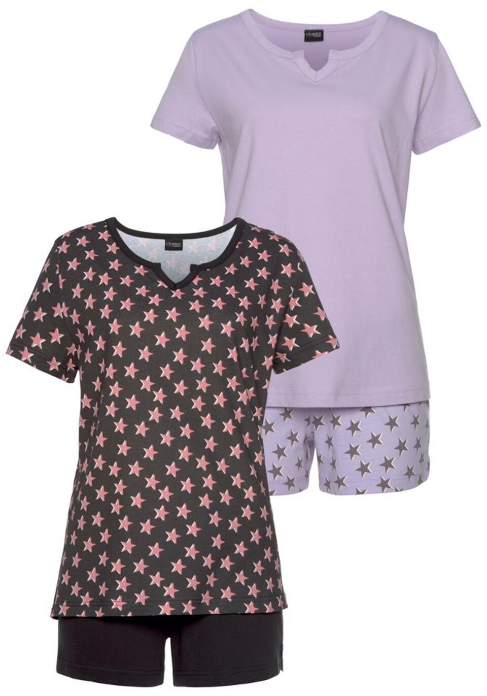 Kort pyjamas syrén / ljusrosa