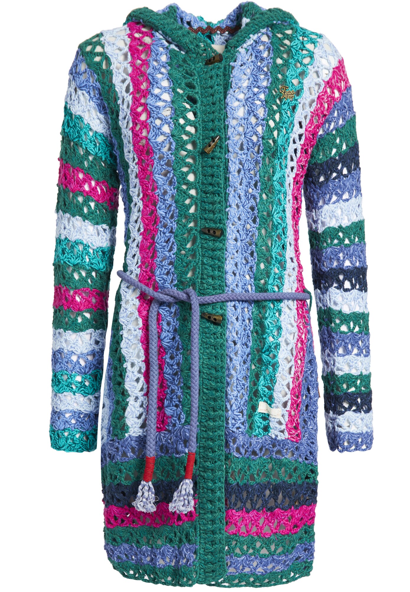 Khujo Dames Gebreid Vest Badia Lichtblauw Smaragd Lichtlila Donkerroze khujo kopen in de aanbieding