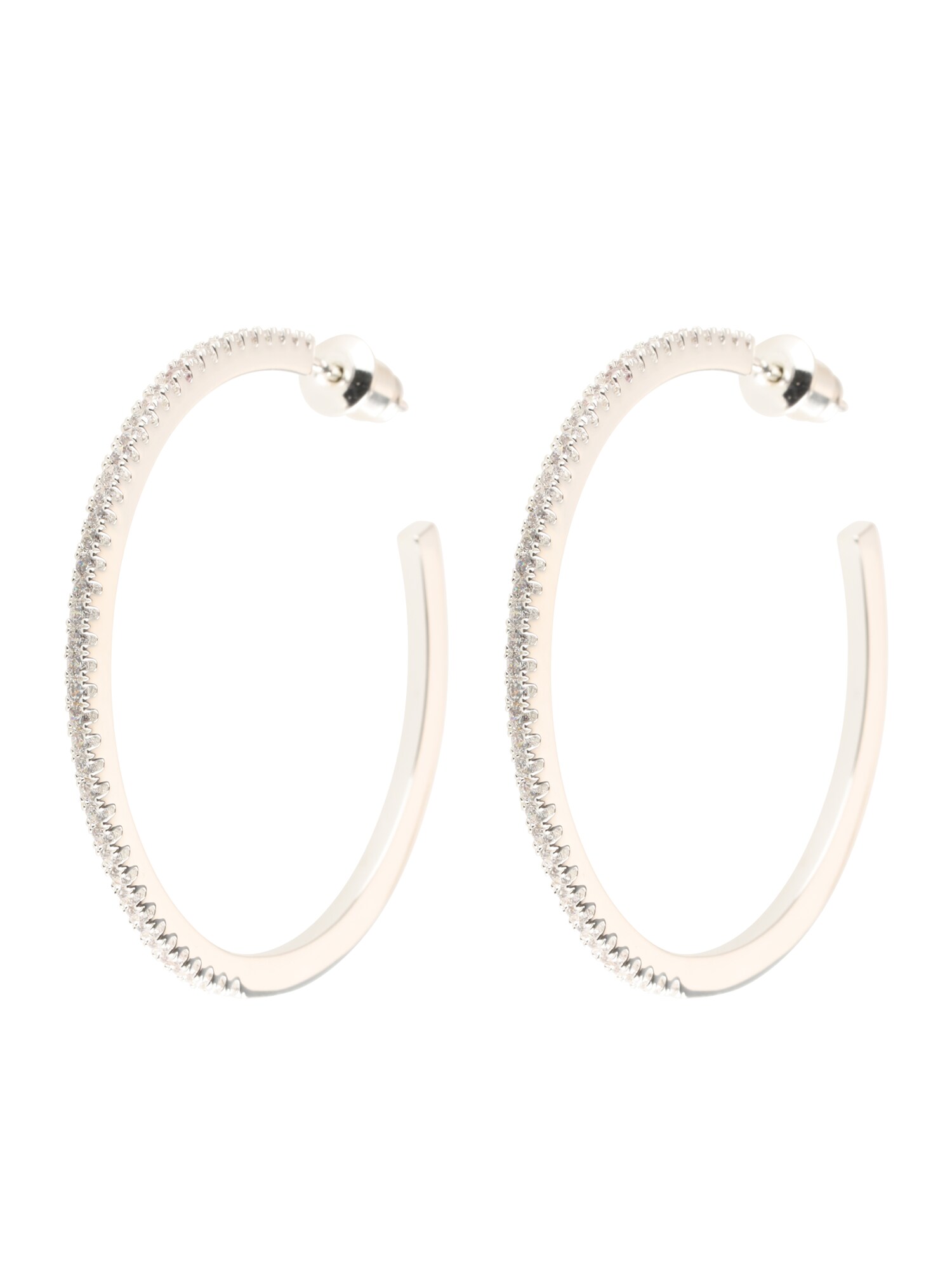 Orelia Dames Oorbellen Fine Crystal Pave Hoop Zilver orelia kopen in de aanbieding