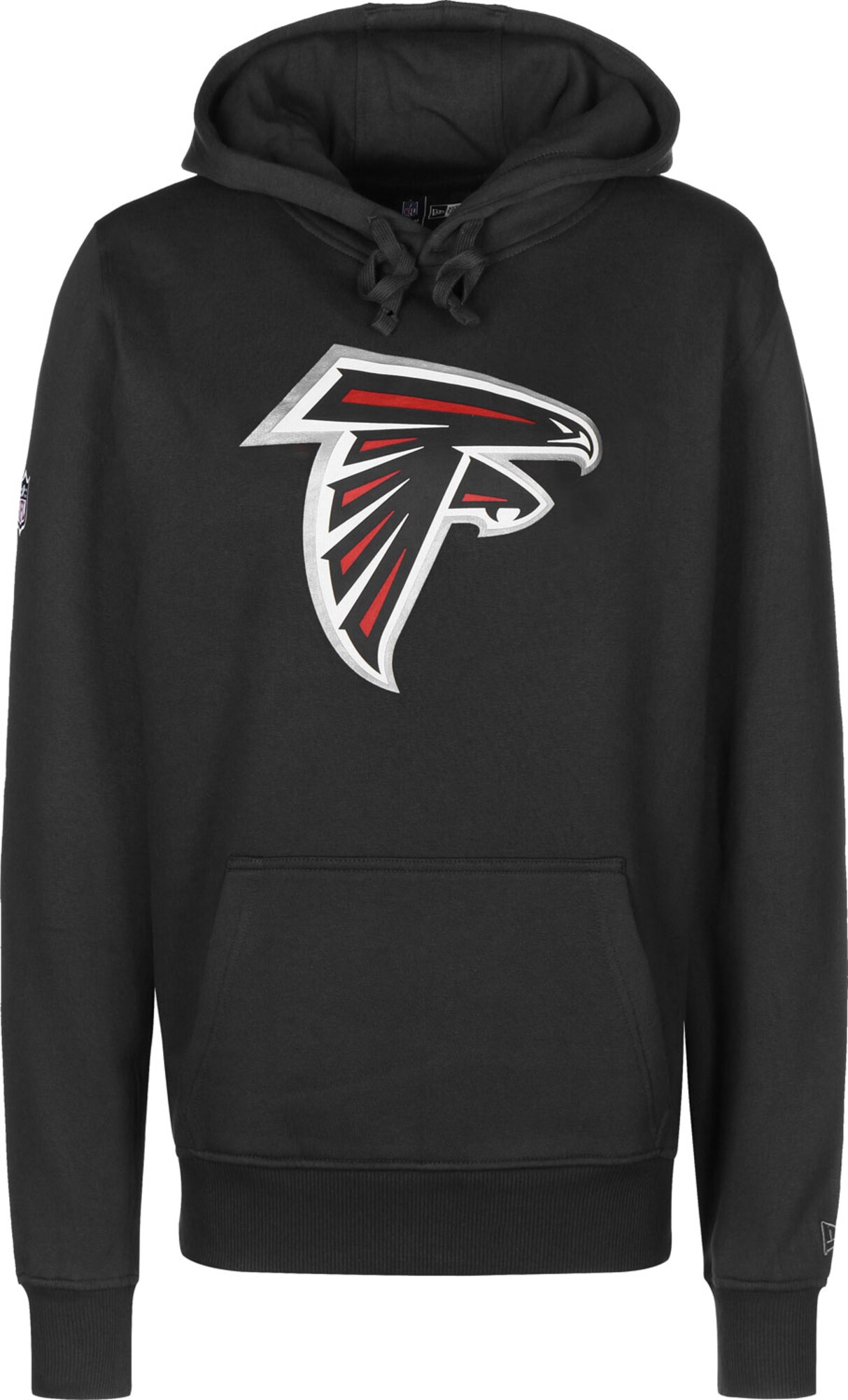 NEW ERA Megztinis be užsegimo 'Atlanta Falcons'  juoda / balta / šviesiai raudona / sidabrinė