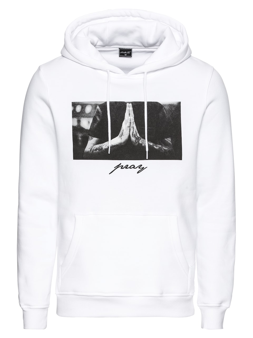 Sweatshirt 'Pray' grå / svart