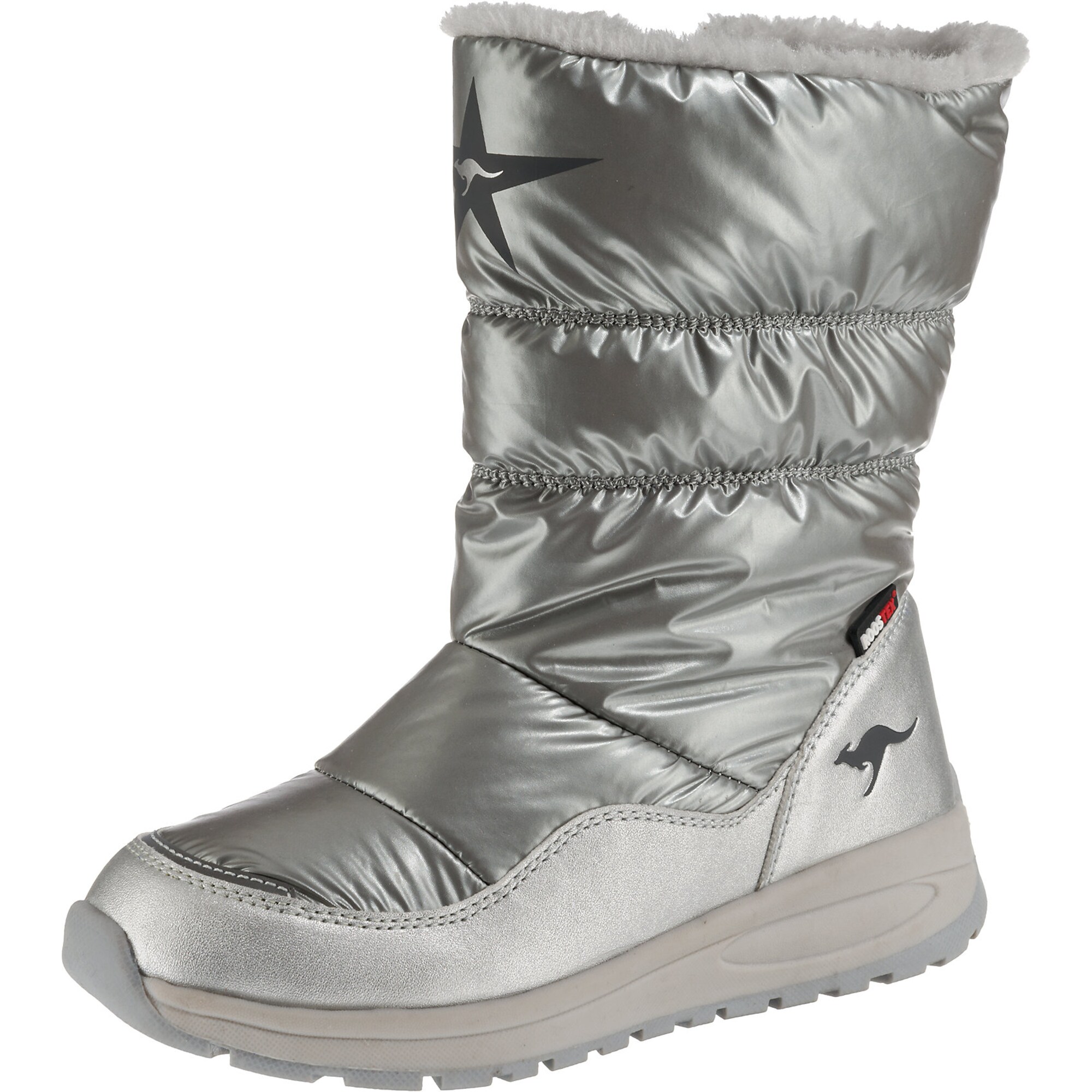Kangaroos Meisjes Snowboots K Confi Rtx Zilver kangaroos kopen in de aanbieding