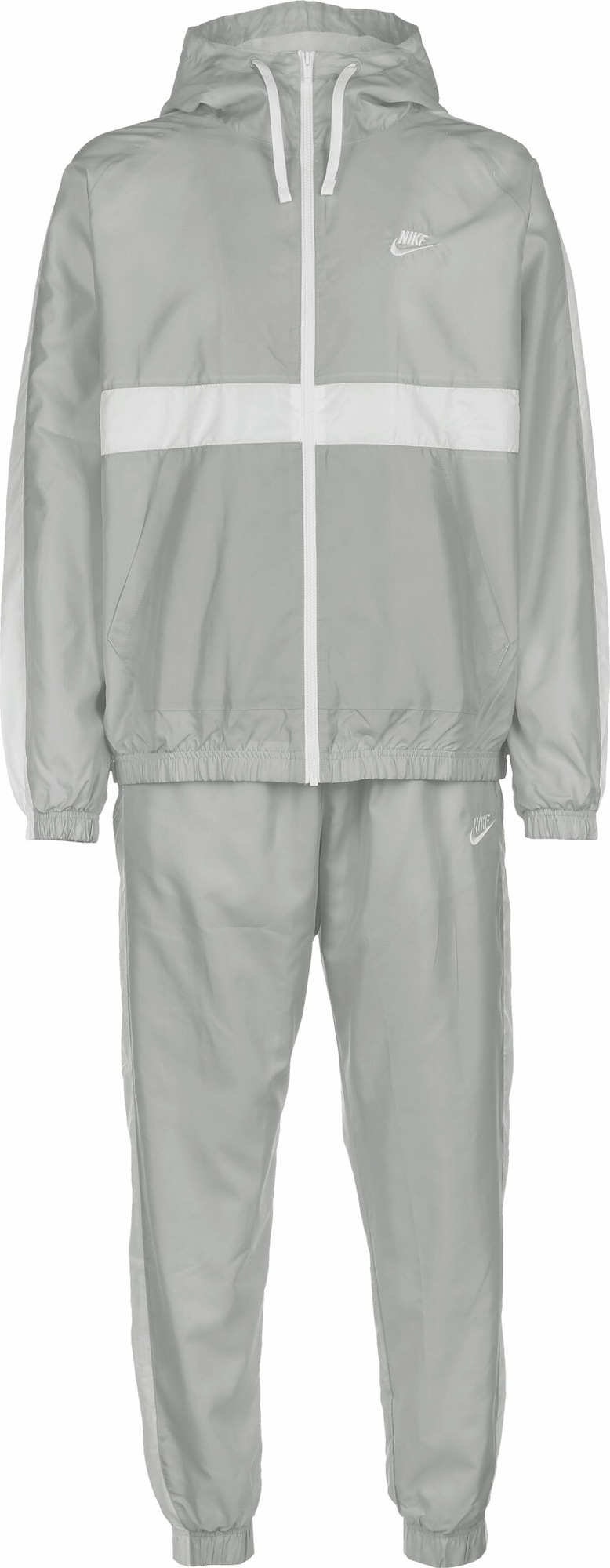 Nike Sportswear Облекло за трениране  светлосиво / бяло
