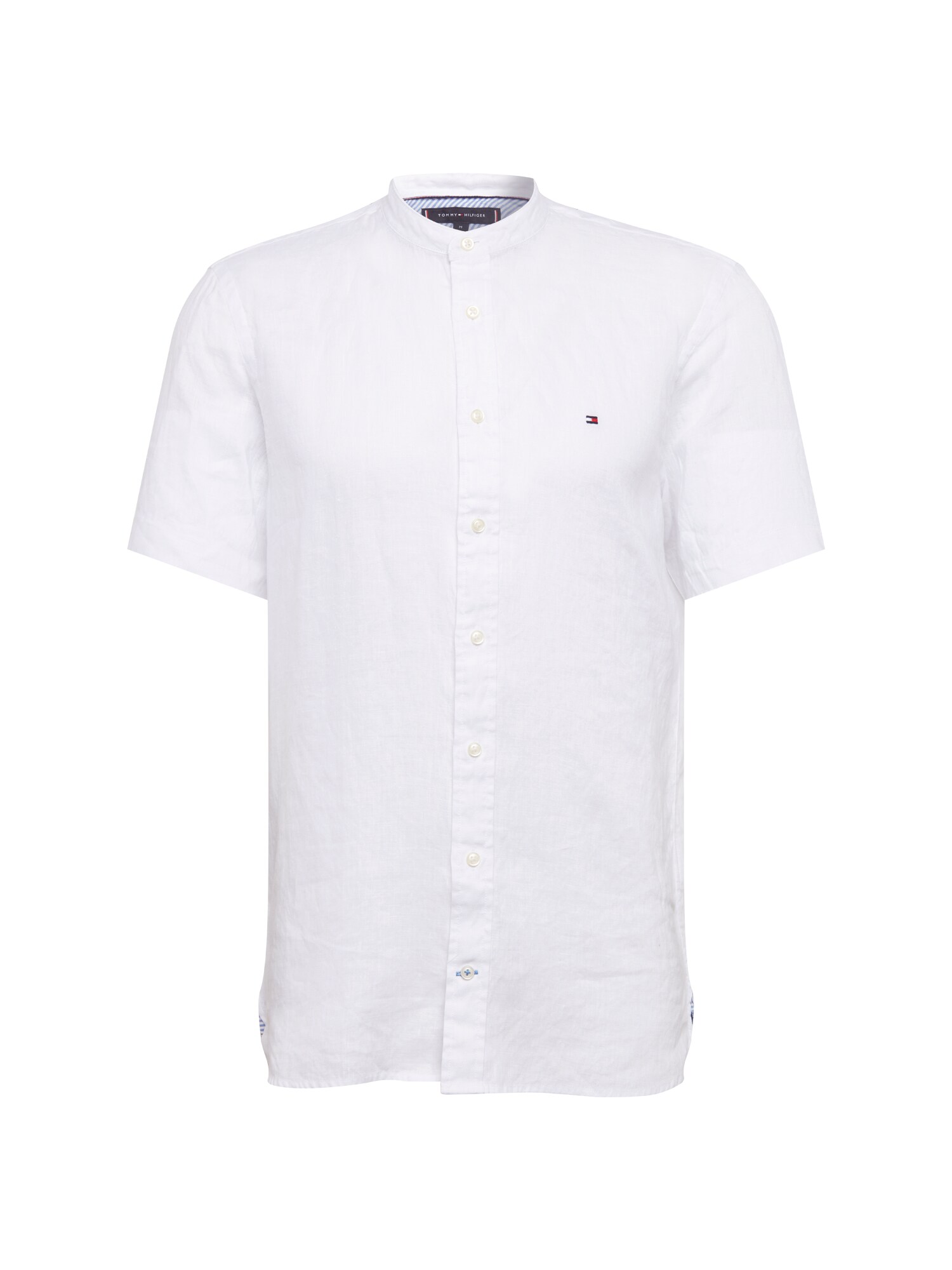 Tommy Hilfiger Heren Overhemd Wit Gemeleerd tommy hilfiger kopen in de aanbieding