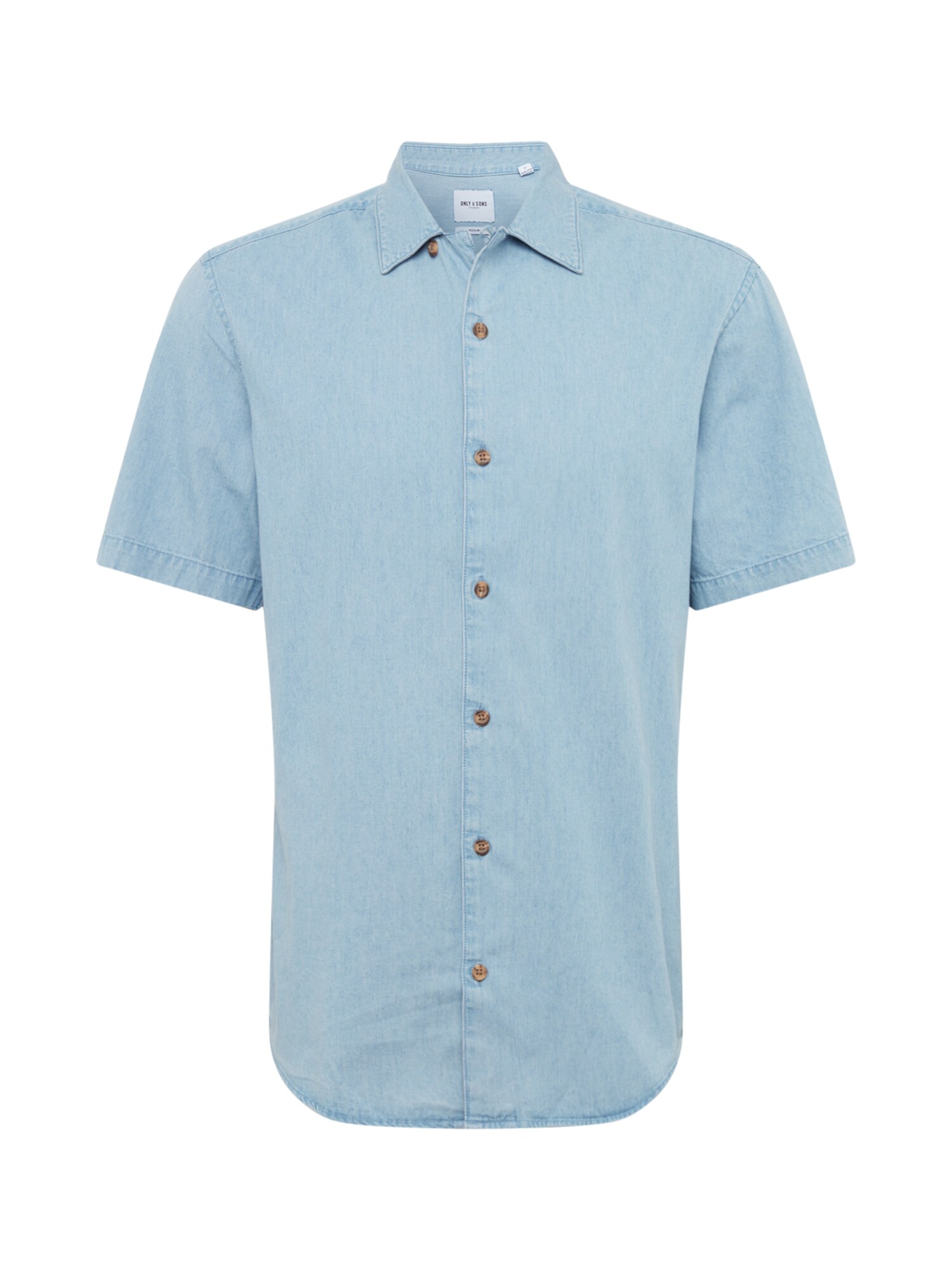 Only & Sons Dalykiniai marškiniai 'AUGUST SS CHAMBRAY'  tamsiai (džinso) mėlyna