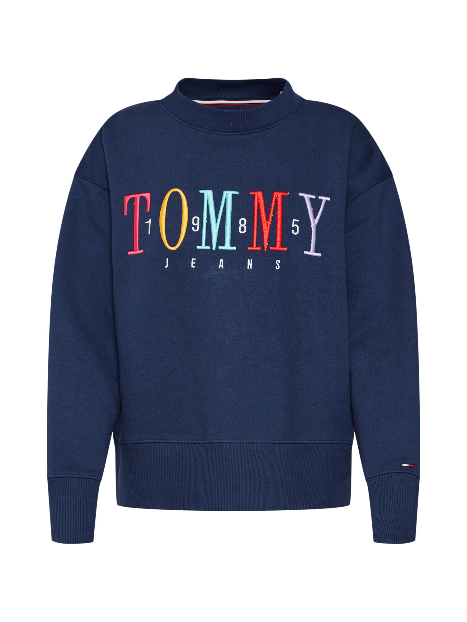 Tommy Jeans Dames Sweatshirt Navy Gemengde Kleuren tommy jeans kopen in de aanbieding