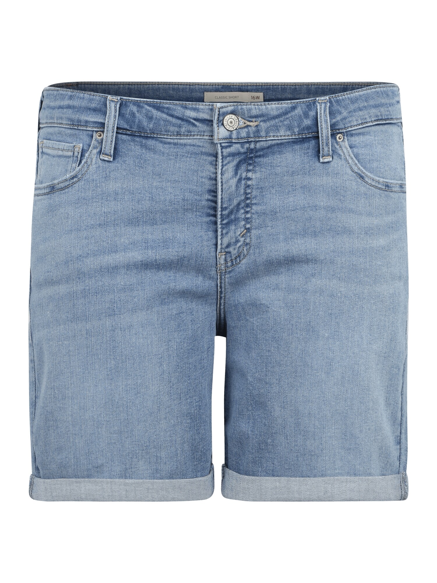 Levis Plus Dames Jeans New Short Blauw Denim levis plus kopen in de aanbieding