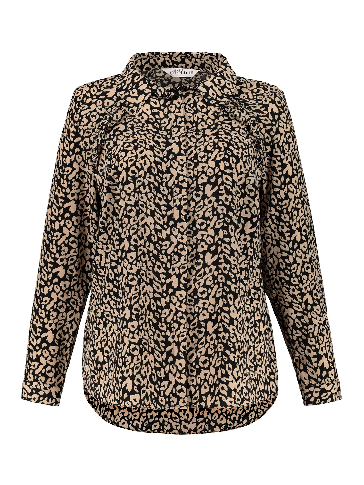 Studio Untold Dames Blouse Bruin Zwart studio untold kopen in de aanbieding