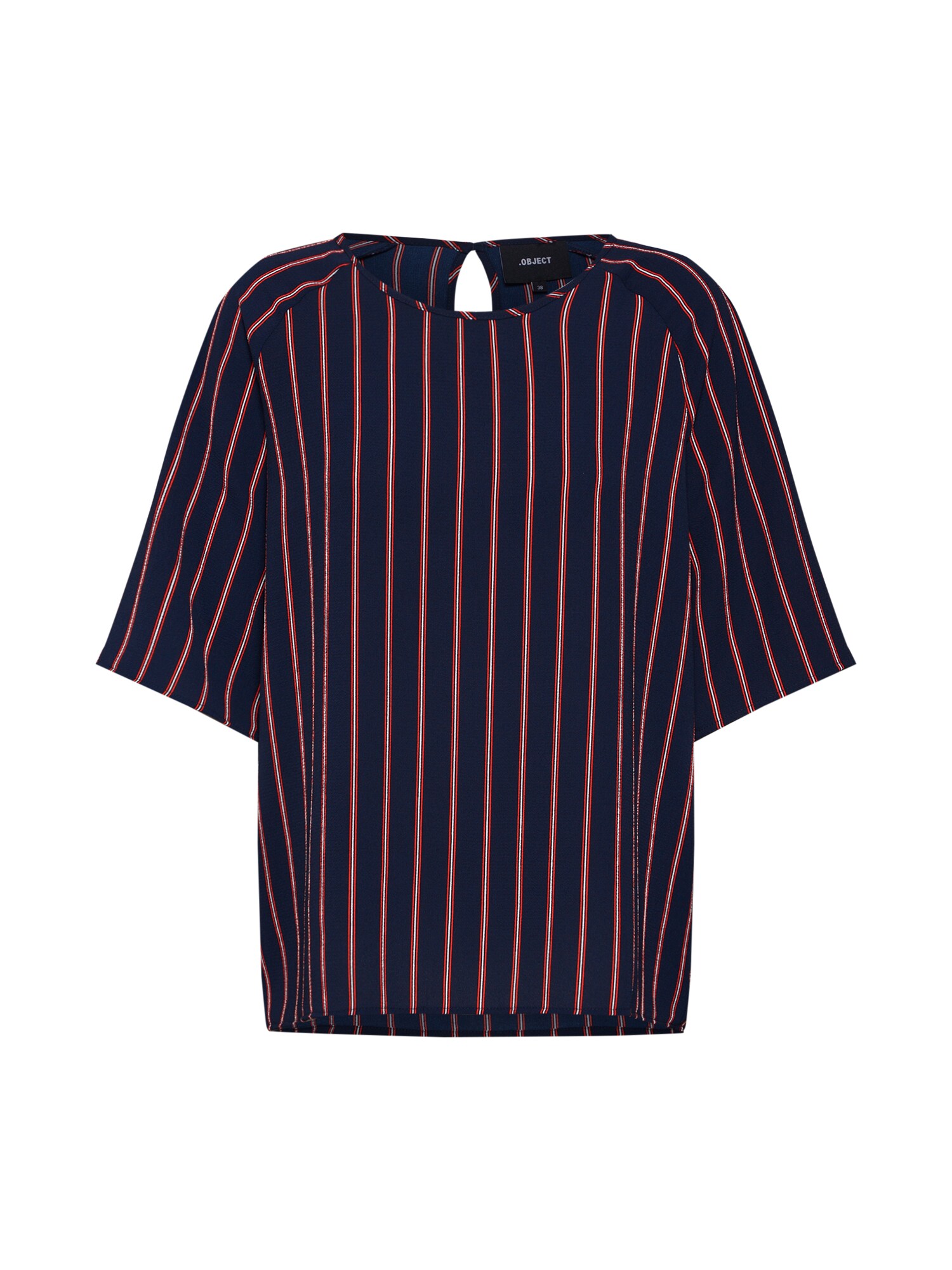 Object Dames Shirt Leonie Donkerblauw Rood object kopen in de aanbieding