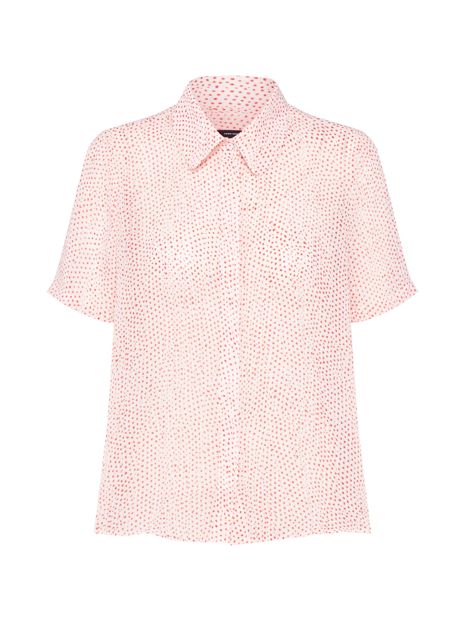 Vero Moda Dames Blouse Dotty Creme Rood vero moda kopen in de aanbieding