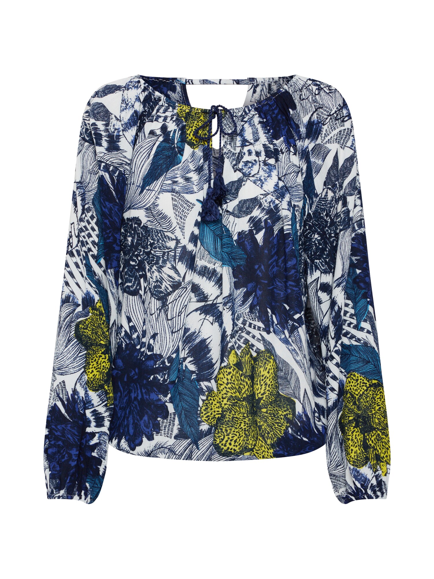 Desigual Dames Blouse Amandine Navy Gemengde Kleuren desigual kopen in de aanbieding