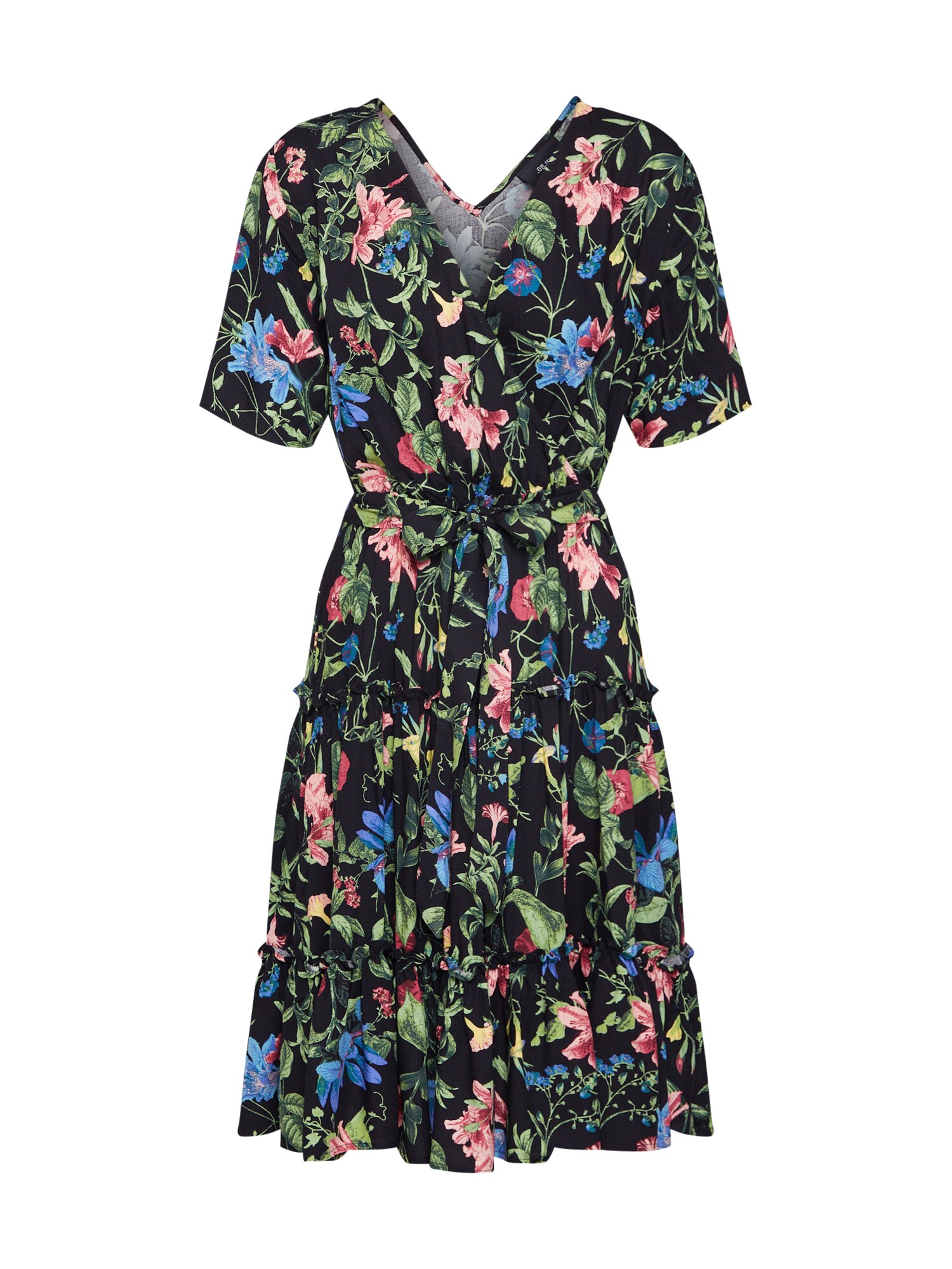 Object Dames Zomerjurk Objomi Ss Dress Blauw Groen Zwart object kopen in de aanbieding