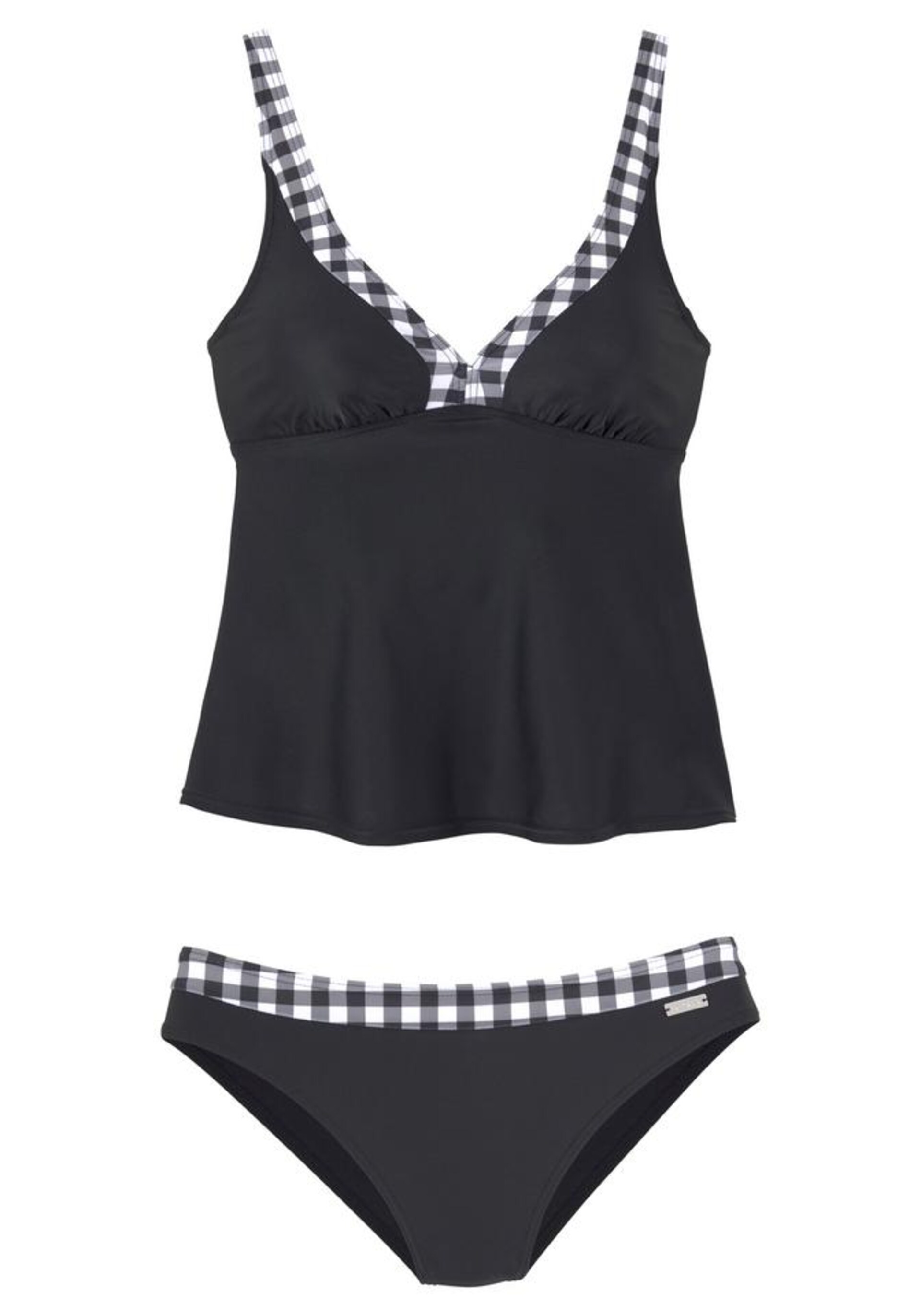 LASCANA Tankini grå / svart bikinis dam