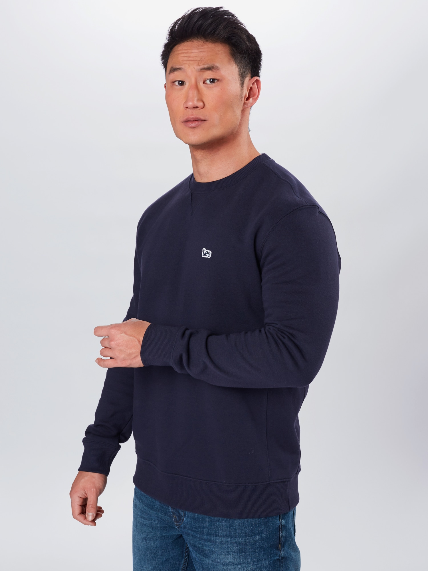 Lee Tréning póló 'PATCH CREW SWS'  tengerészkék / fehér termék 2. képe