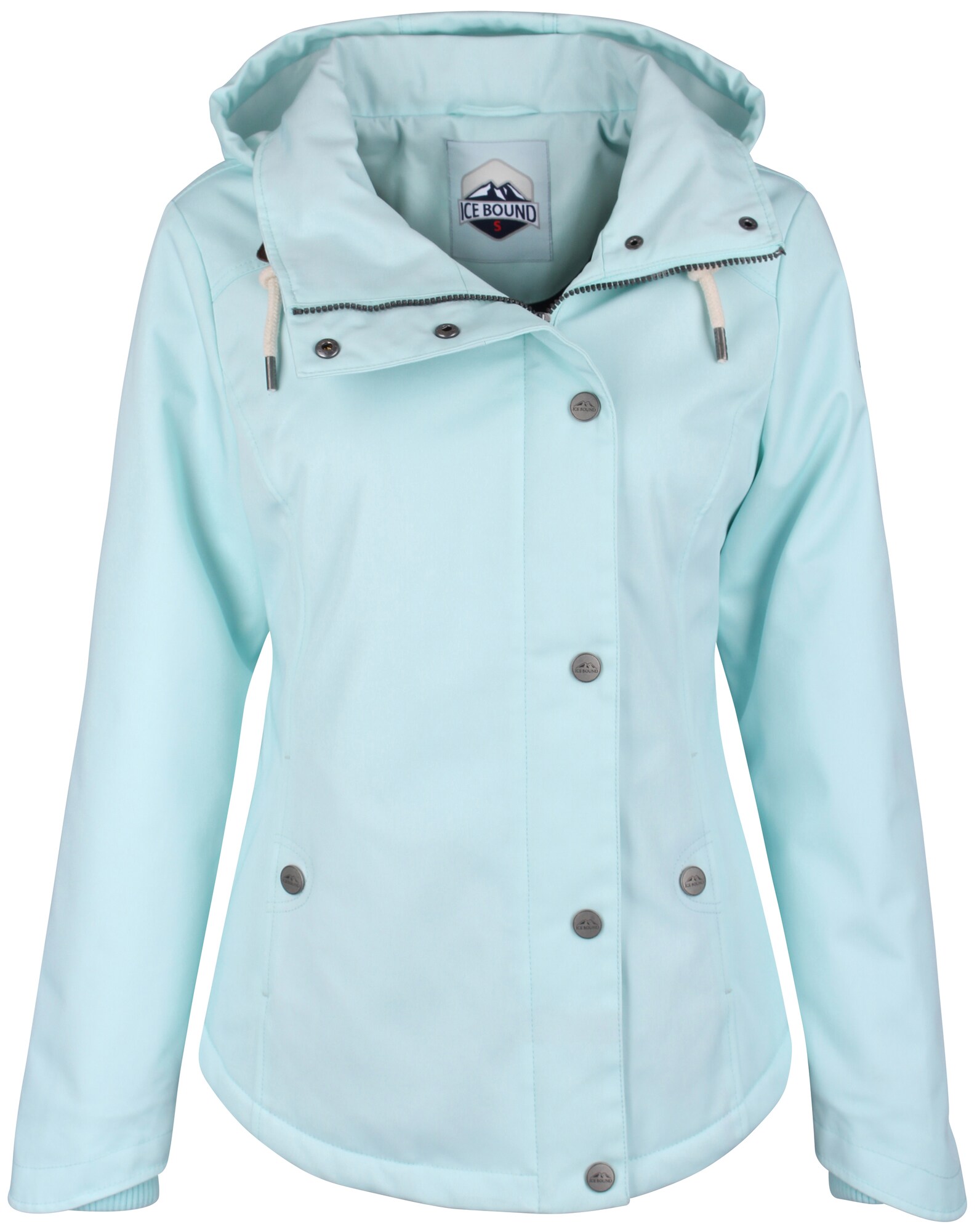 Icebound Dames Winterjas Lichtblauw Zilver Wit icebound kopen in de aanbieding