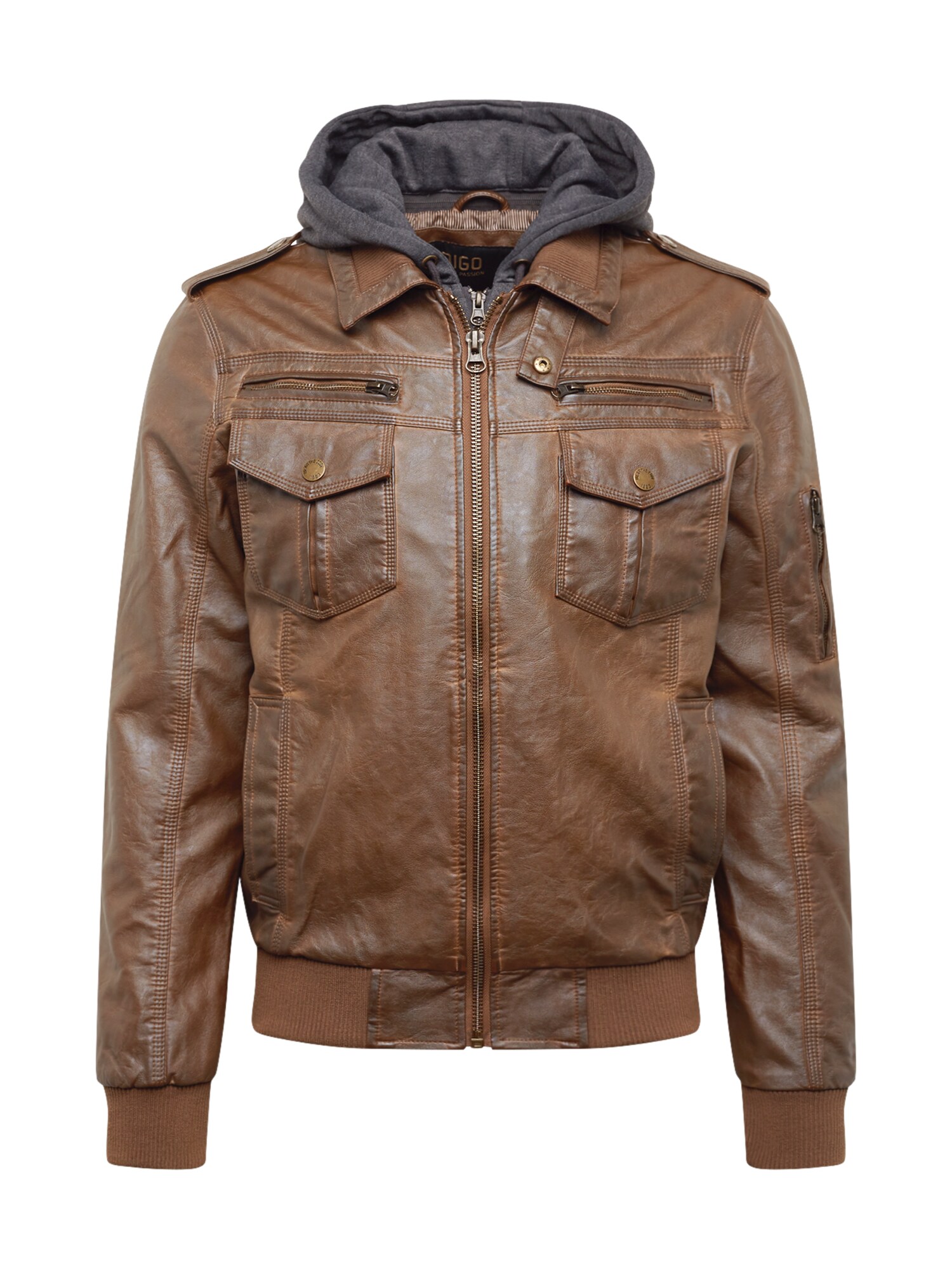 INDICODE JEANS Demisezoninė striukė 'Aaron'  ruda