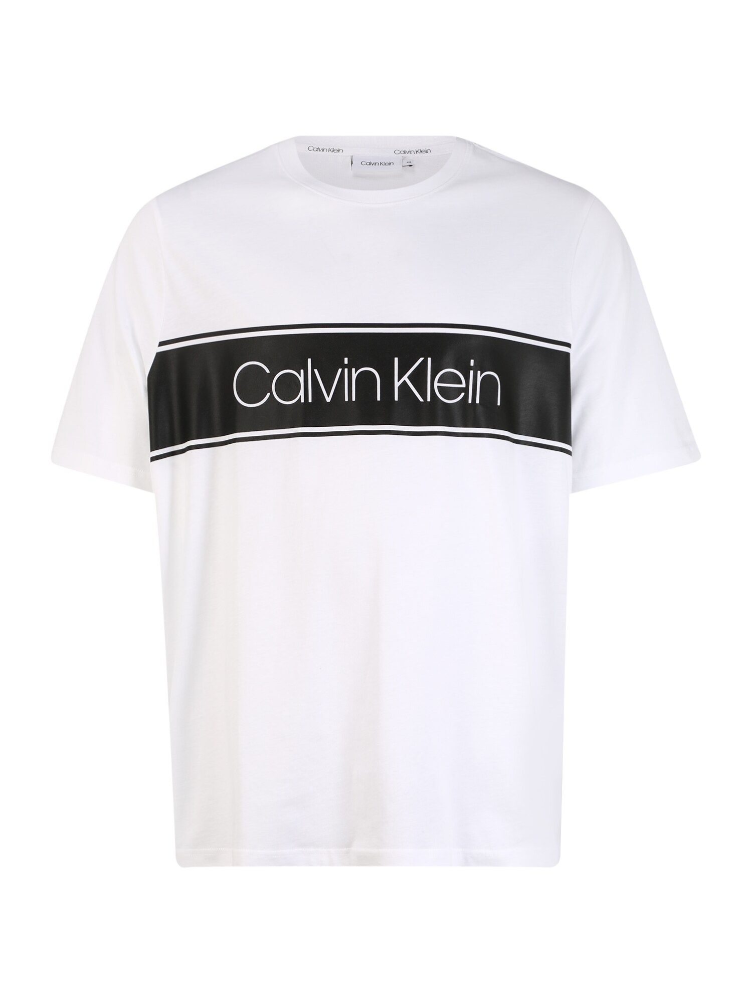 Calvin Klein Marškinėliai  juoda / balta