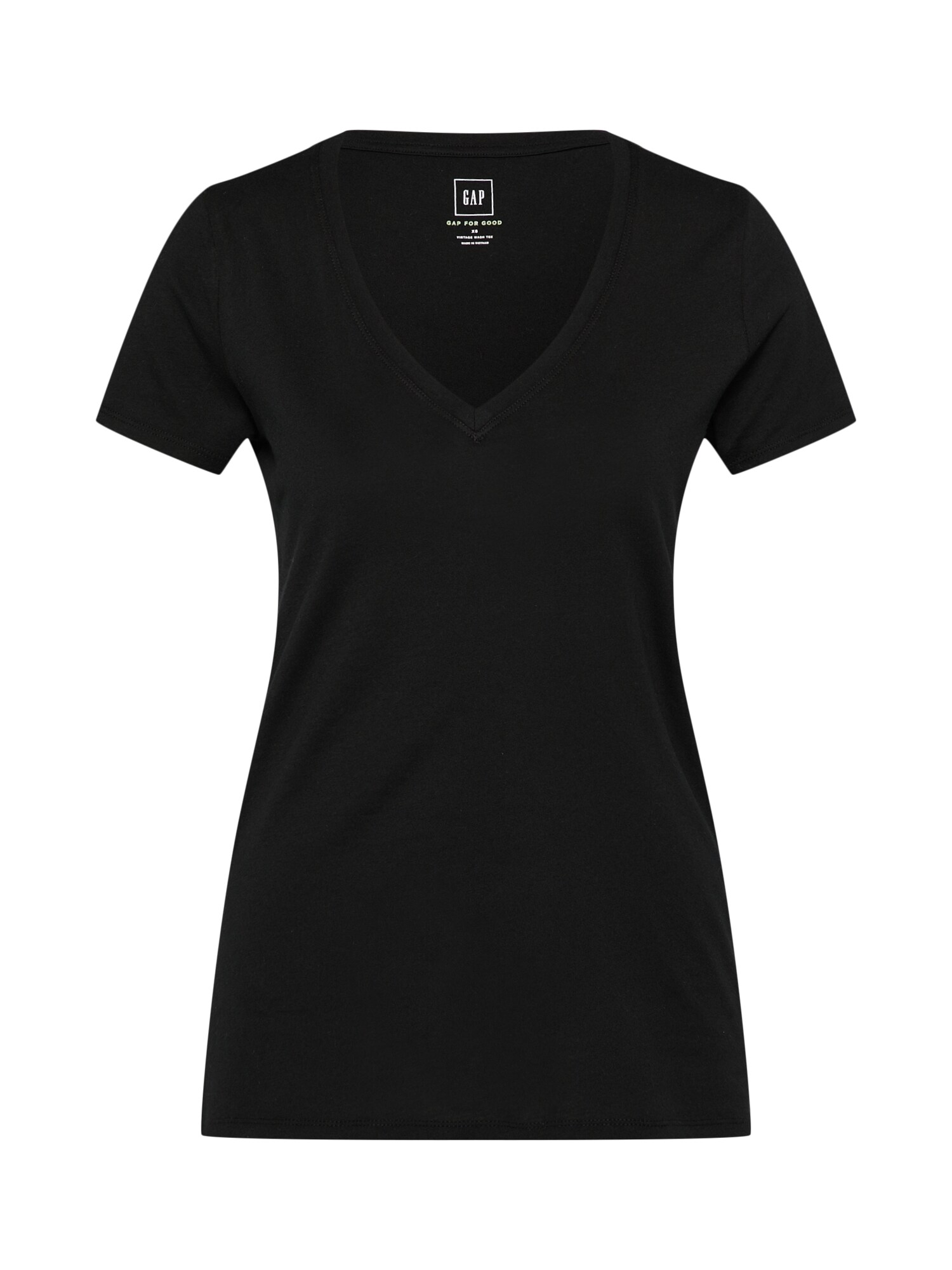 Gap Dames Shirt Vint Rib Zwart gap kopen in de aanbieding