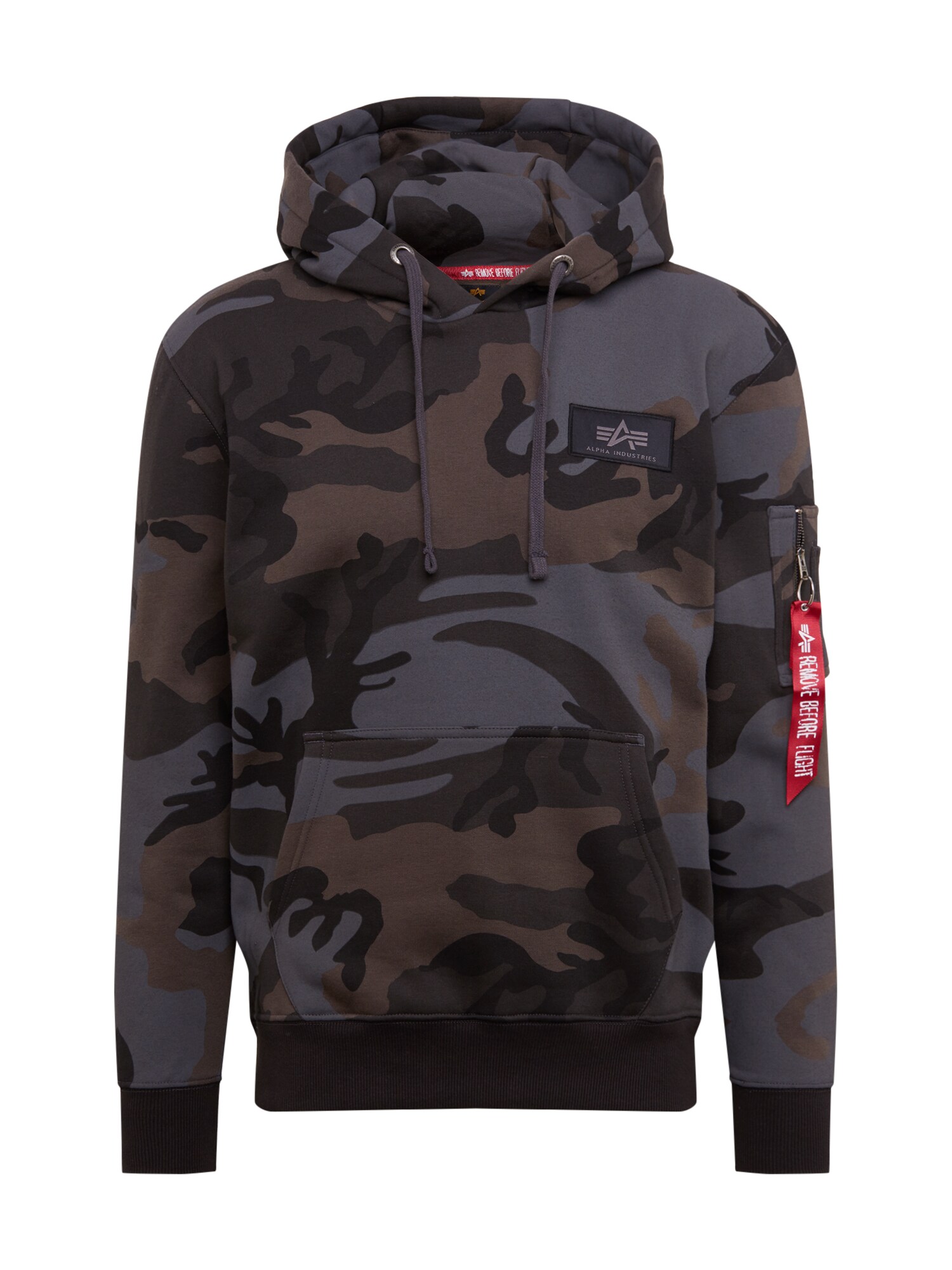 Sweatshirt duvblå / brun / antracit
