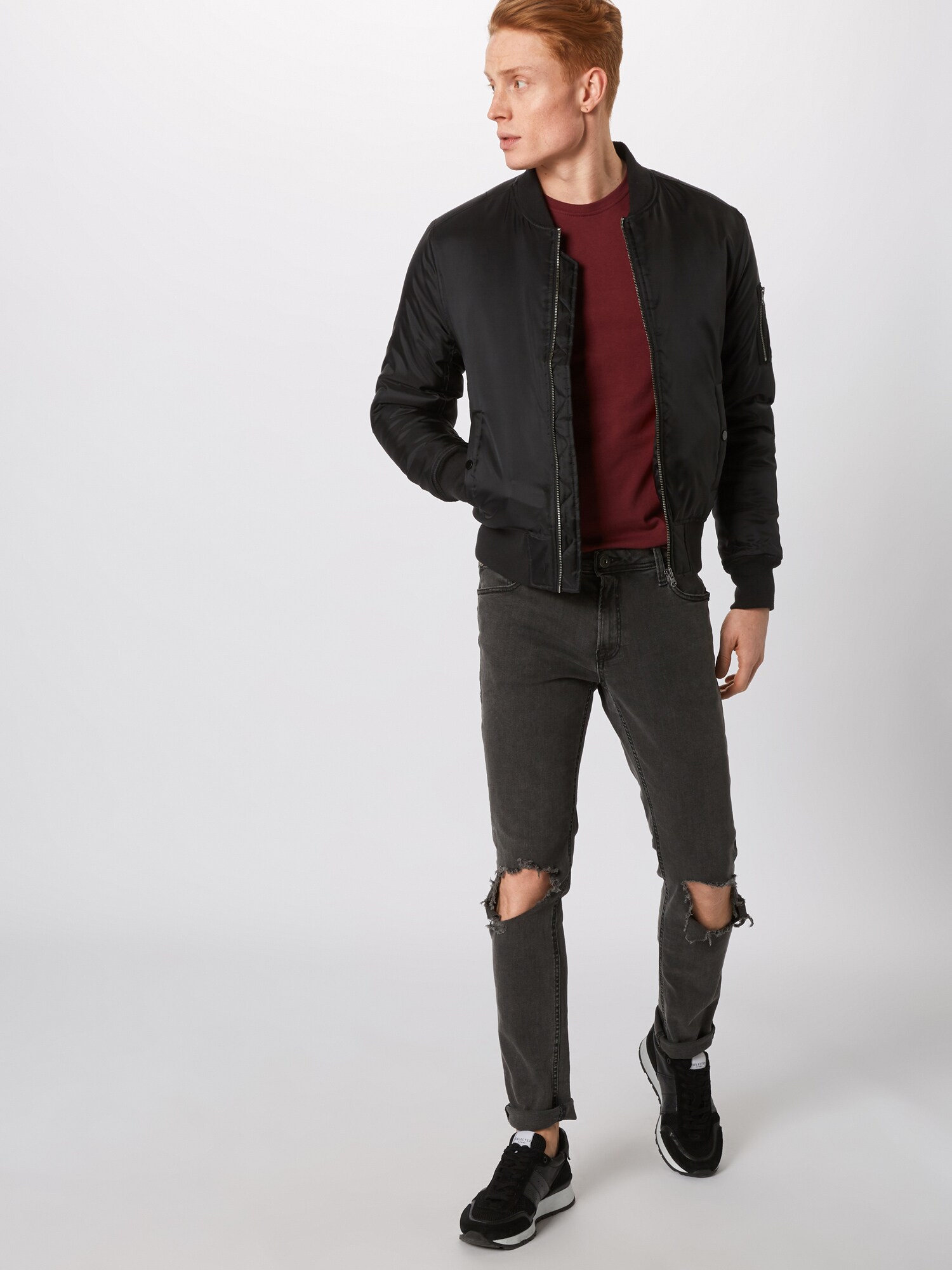 ALPHA INDUSTRIES Tričko burgundská (obrázok 4)