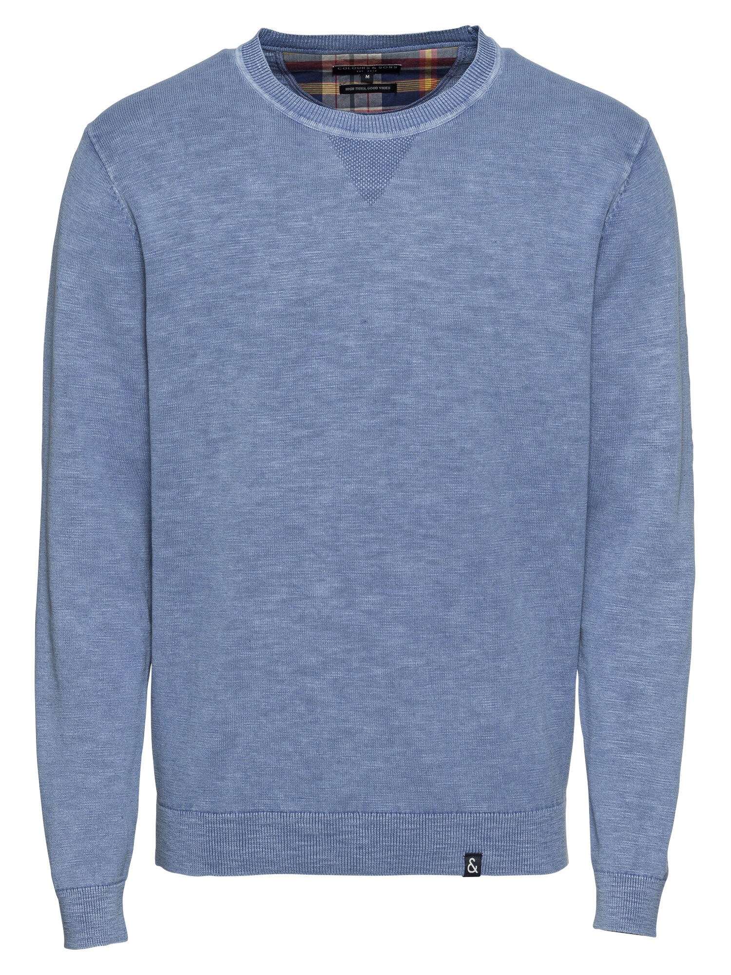 Colours Sons Heren Trui Miami Slub Smoky Blue colours sons kopen in de aanbieding