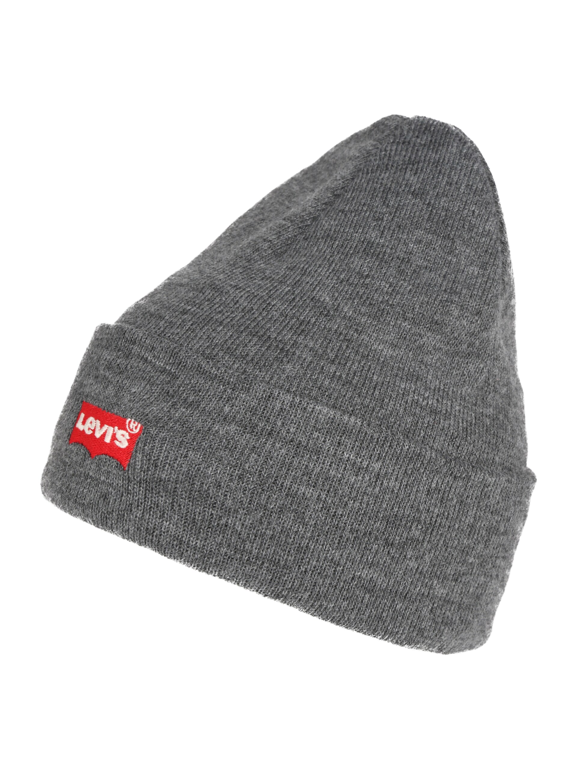 LEVIS ® cuff Beanie Red Batwing Embroidered Beanie Regular Grey Cuff mössor herr – bild 5