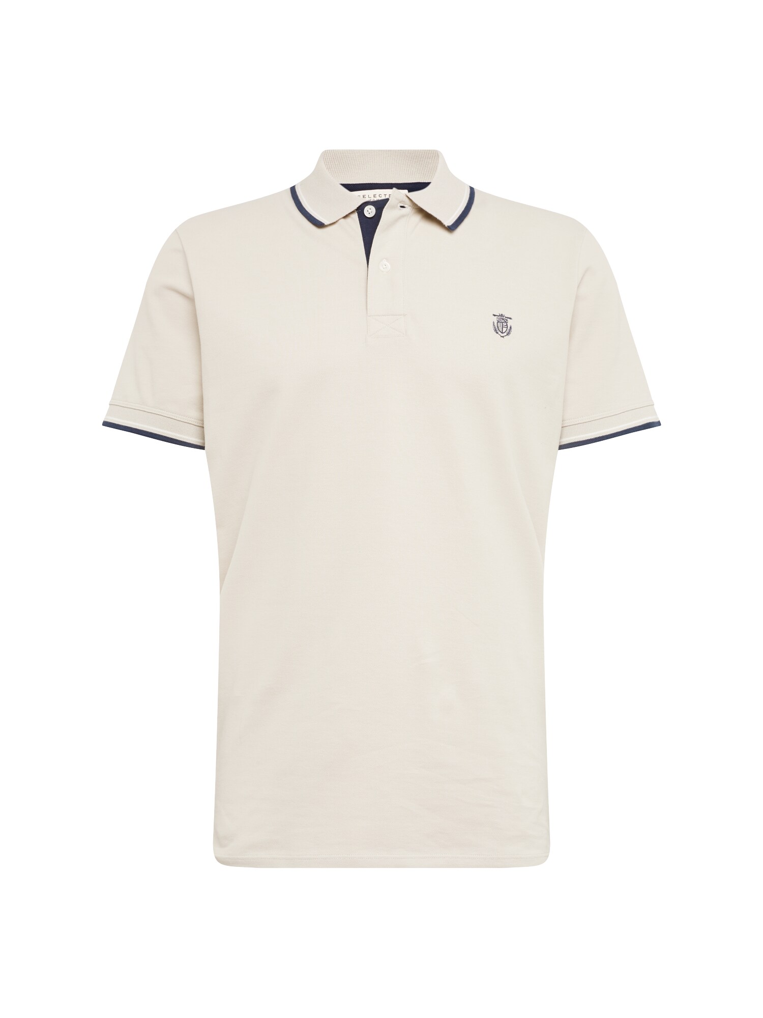 Selected Homme Heren Shirt Newseason Ss Noos Beige selected homme kopen in de aanbieding