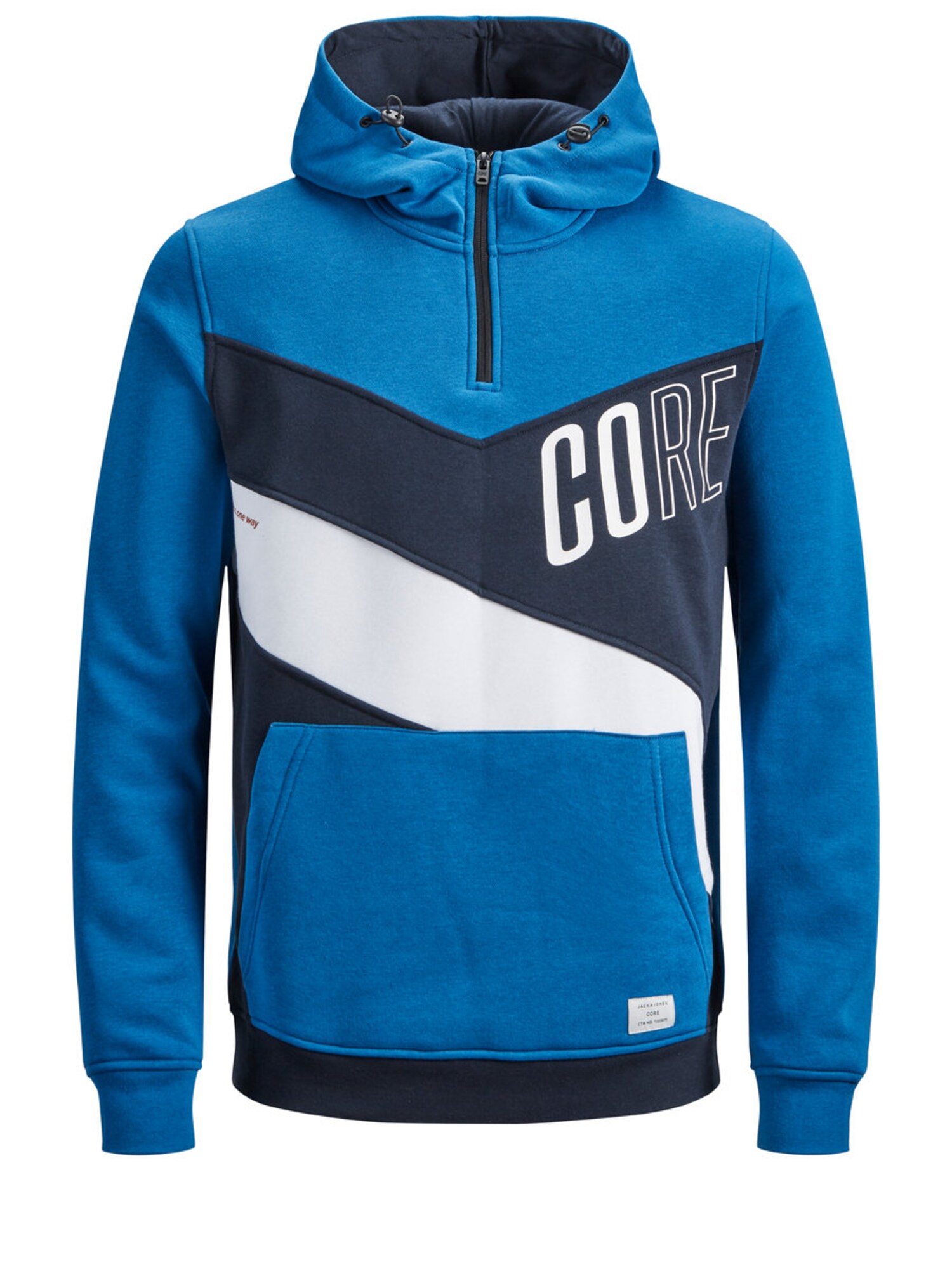 Jack And Jones Heren Sweatshirt Blauw Turquoise Wit jack and jones kopen in de aanbieding