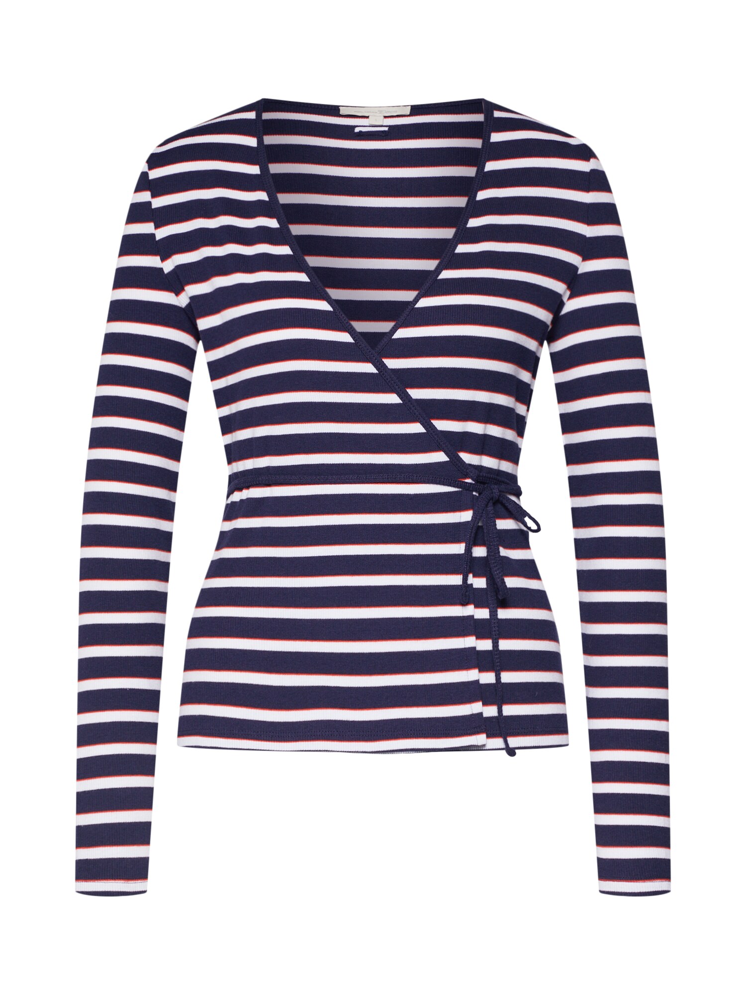 Tom Tailor Denim Dames Shirt Creme Donkerblauw Merlot tom tailor denim kopen in de aanbieding