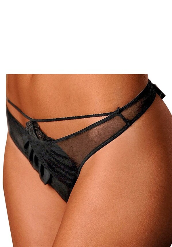 PETITE FLEUR GOLD, String bugyik, fekete, 2 kép a 3 közül