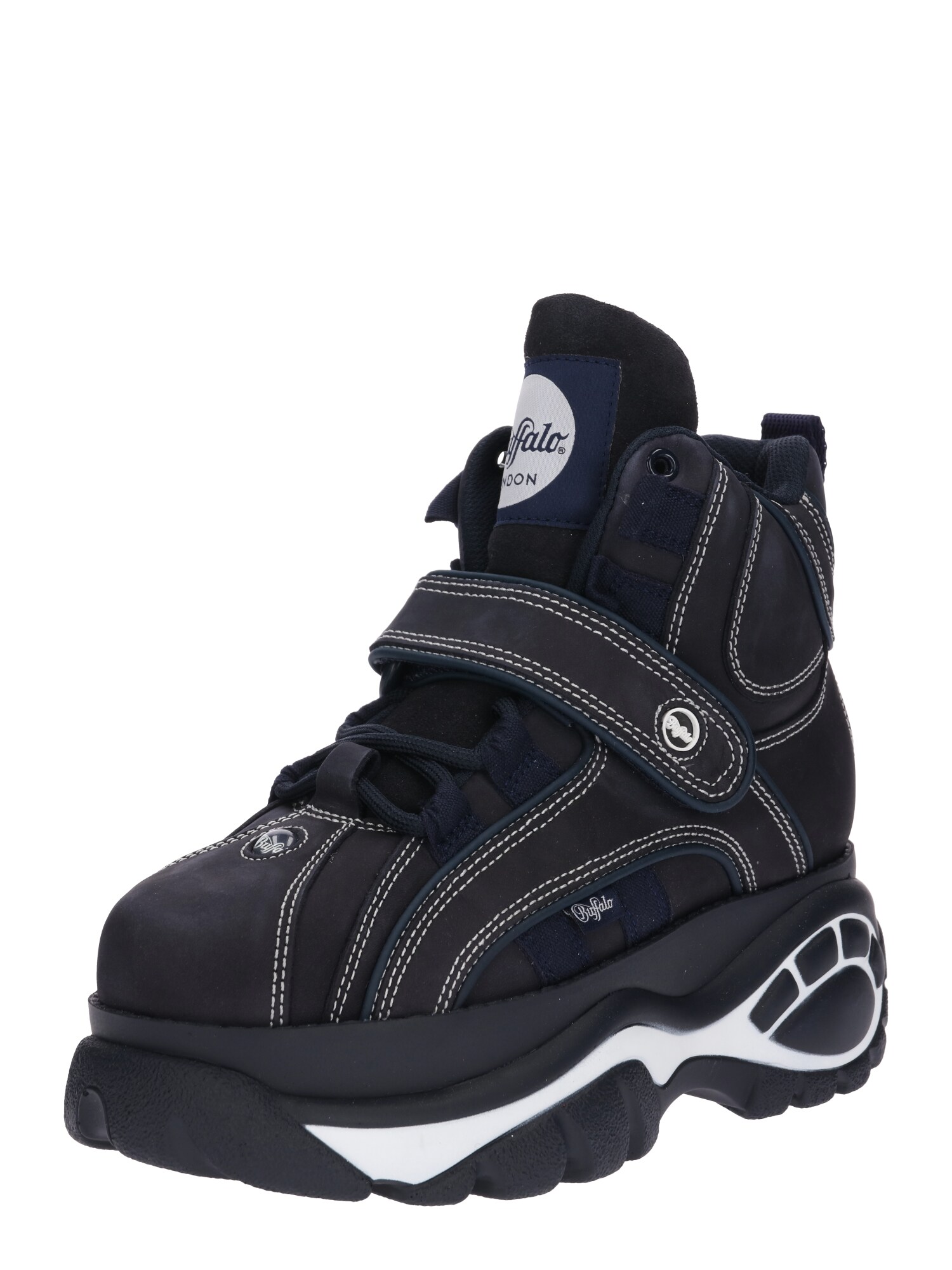 Buffalo London Heren Sneakers Hoog Marine buffalo london kopen in de aanbieding