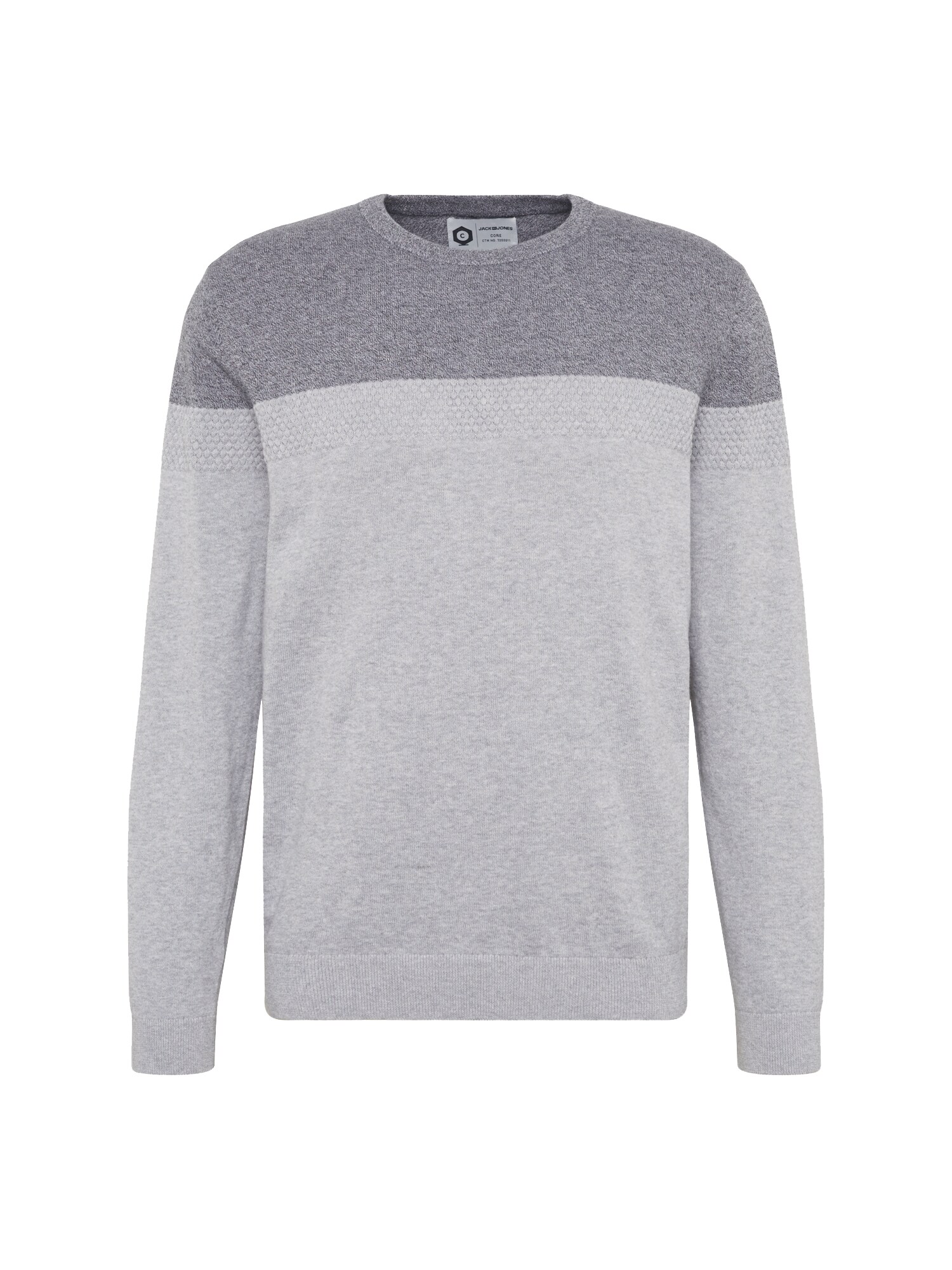 Jack And Jones Heren Trui Oalamo Lichtgrijs Grijs Gemeleerd jack and jones kopen in de aanbieding