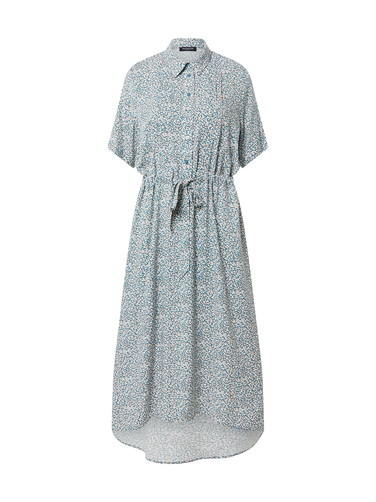 SELECTED FEMME Suknelė 'Bella'  balta / pastelinė mėlyna / geltona