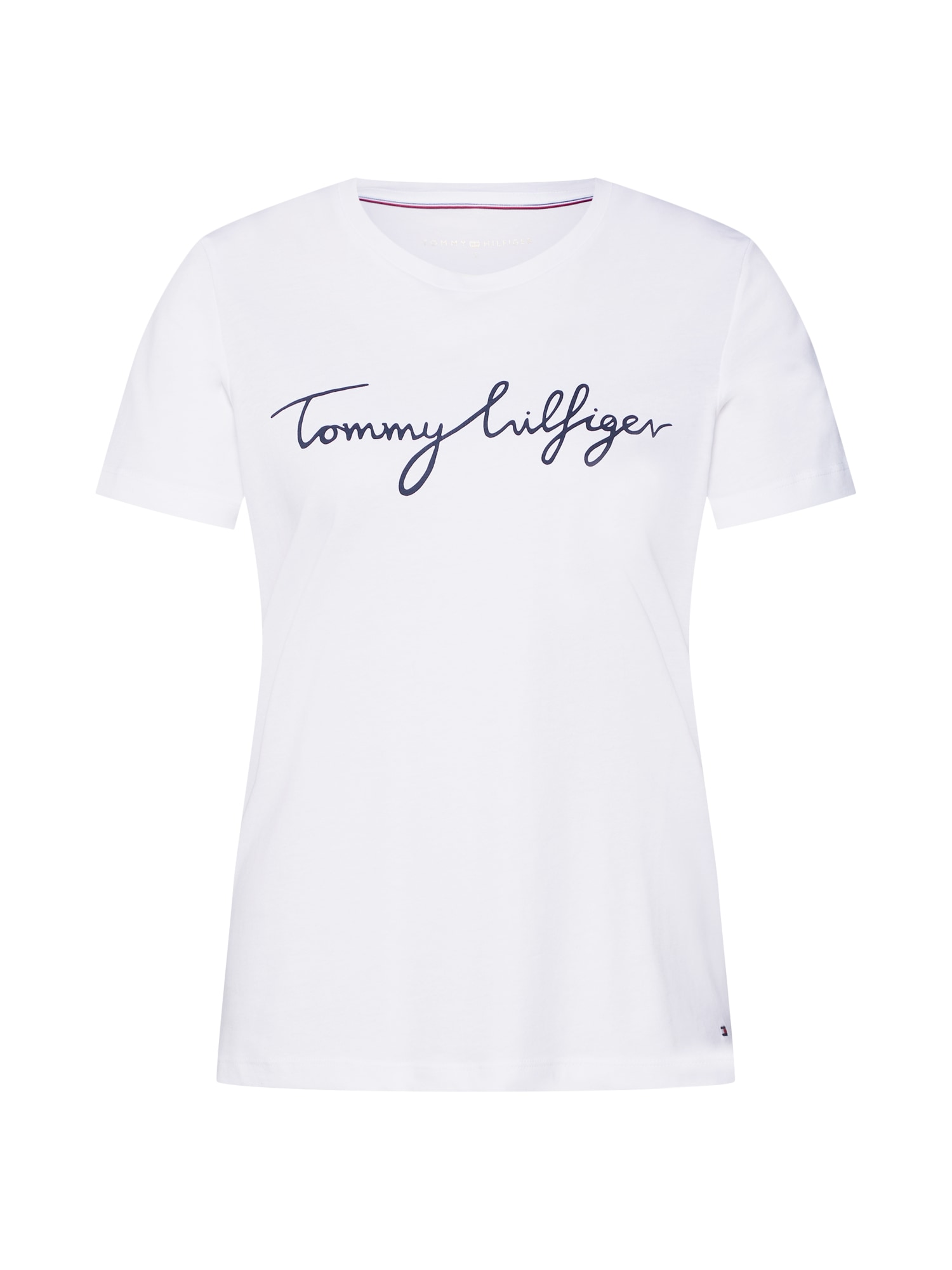TOMMY HILFIGER Marškinėliai 'HERITAGE CREW NECK G'  nakties mėlyna / balta