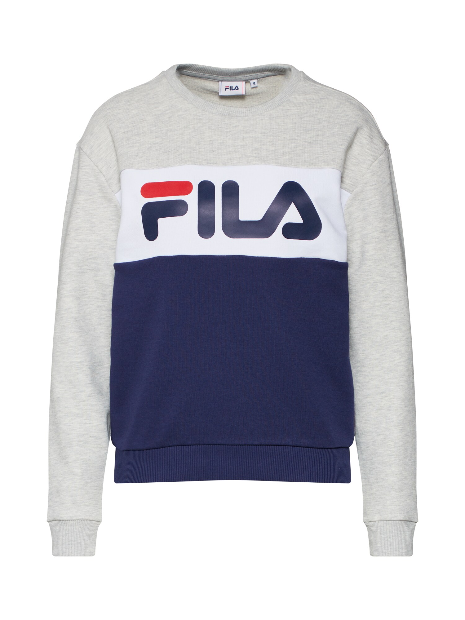 Fila Dames Sweatshirt Leah Crew Navy Grijs Wit fila kopen in de aanbieding