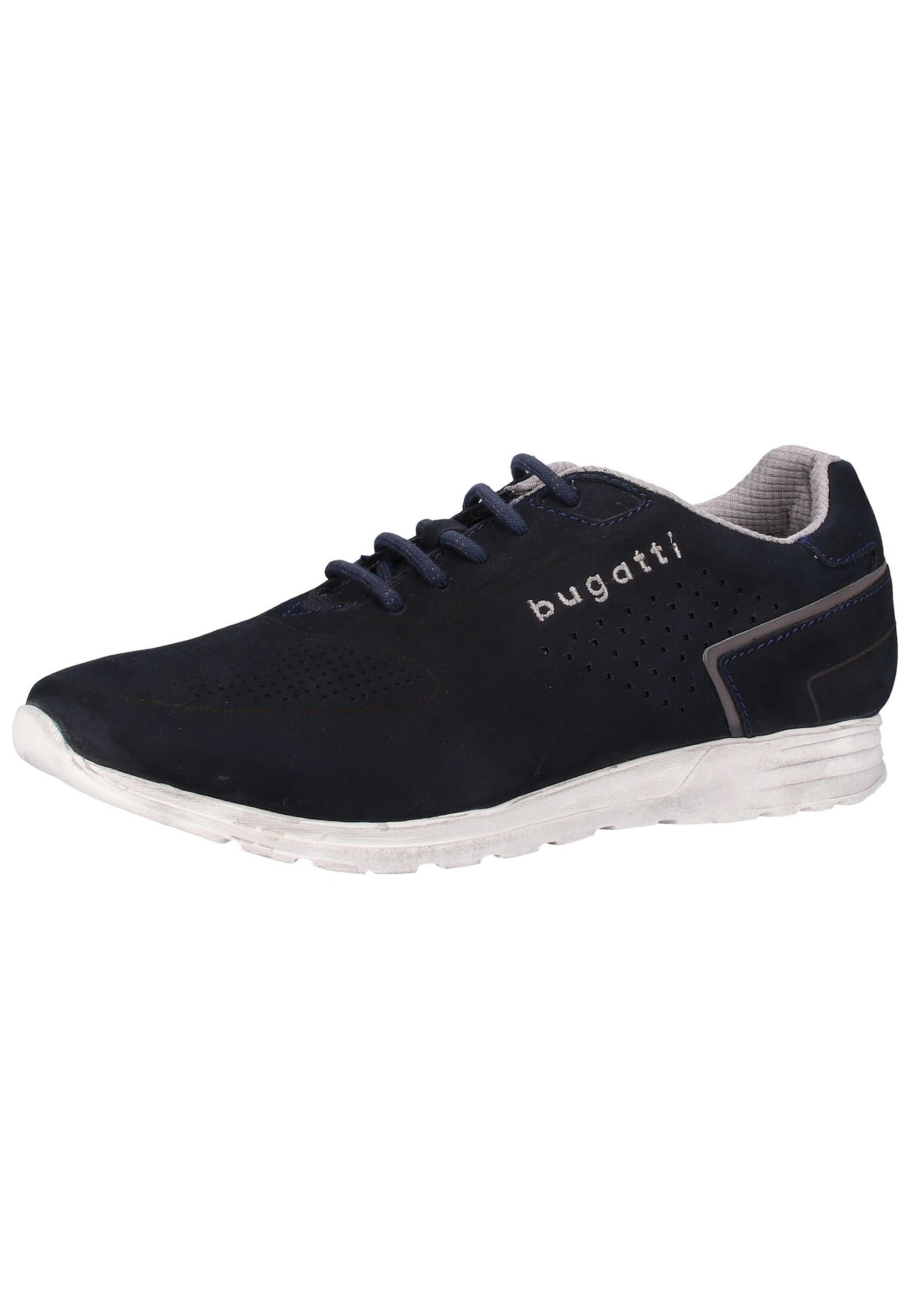 Bugatti Heren Sneakers Laag Baker Donkerblauw Grijs Wit bugatti kopen in de aanbieding