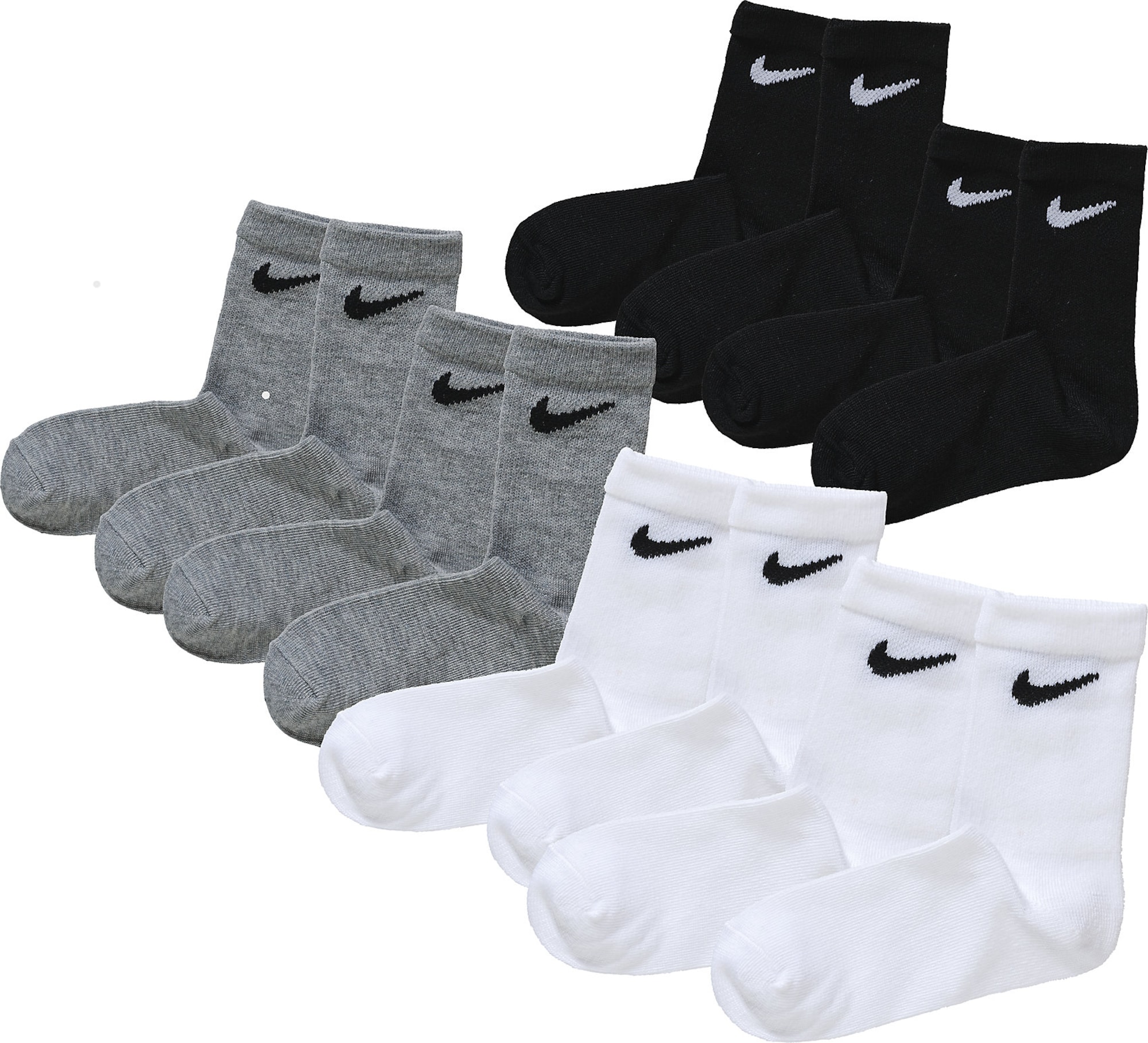 NIKE Șosete sport  gri / negru / alb