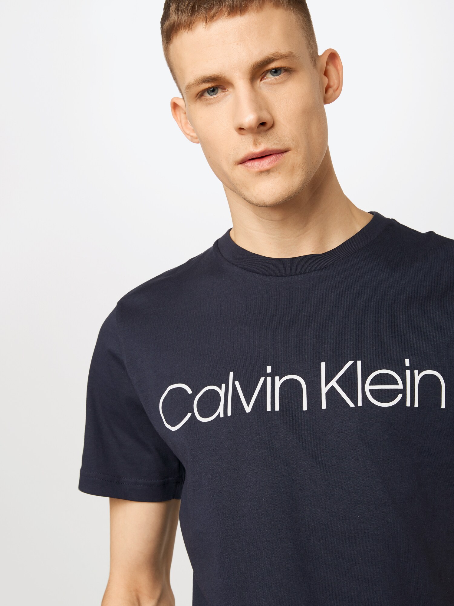 Calvin Klein Tričko námornícka modrá / biela (obrázok 5)
