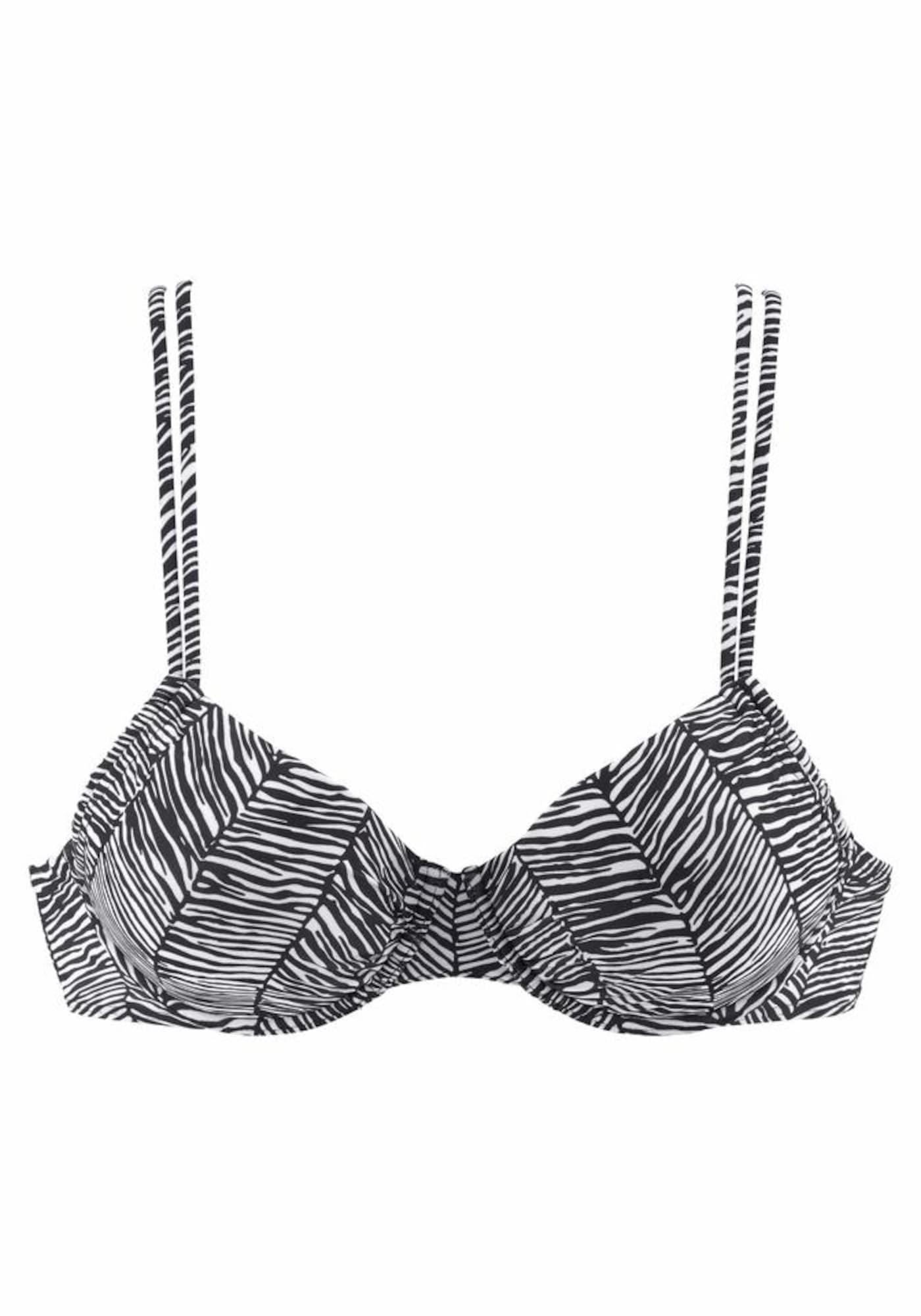 VENICE BEACH Sutien costum de baie Sugar  negru / alb