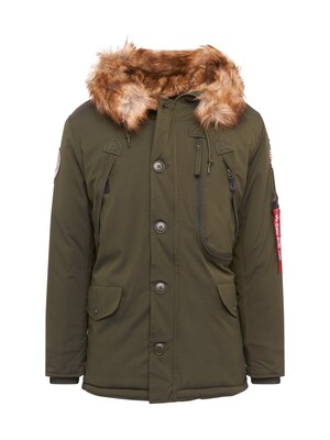 ALPHA INDUSTRIES Chaqueta de invierno 'Polar'  chamois / oliva / rojo vivo / blanco
