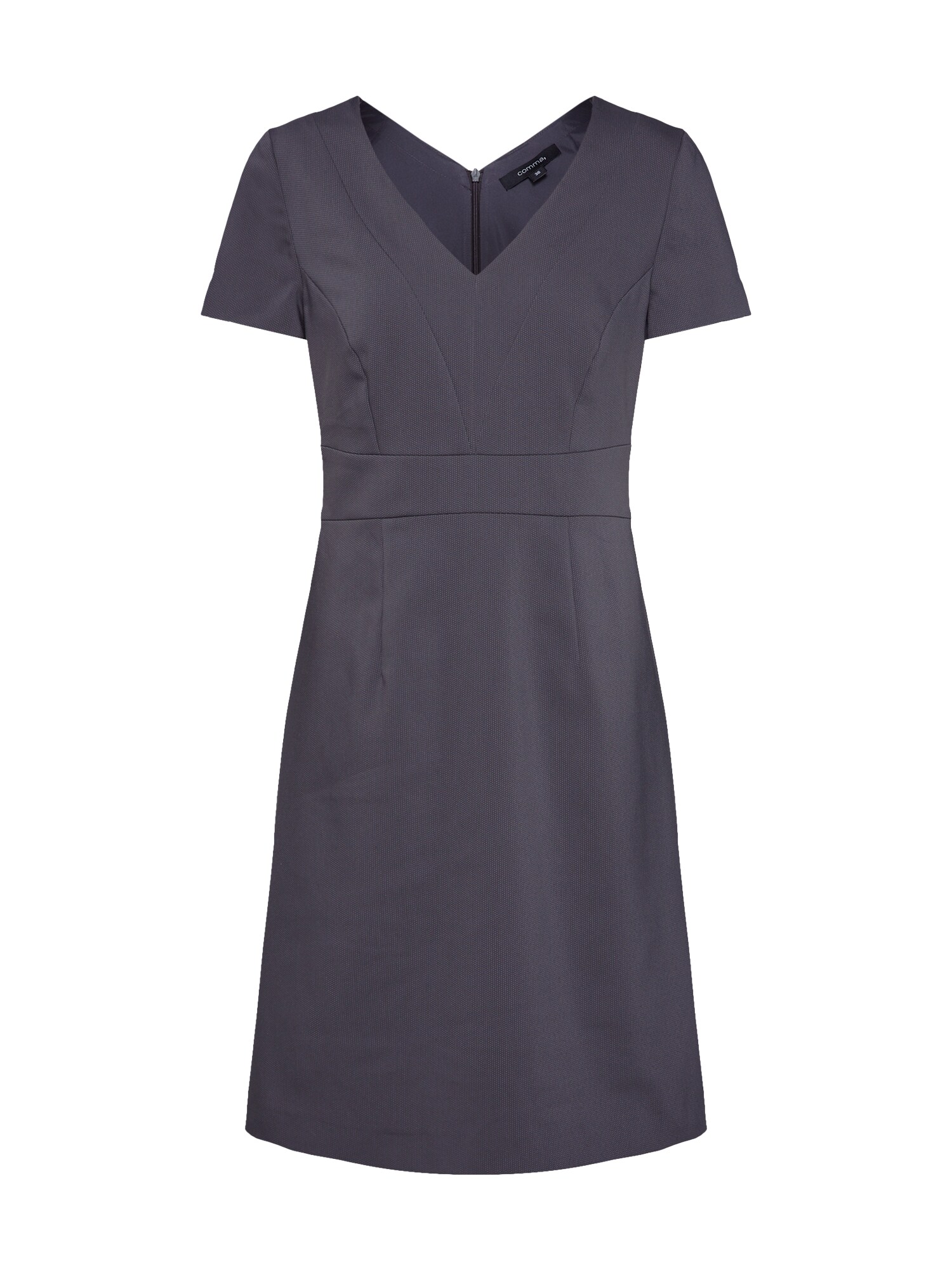 Comma Dames Jurk Kleid Kurz Antraciet comma kopen in de aanbieding