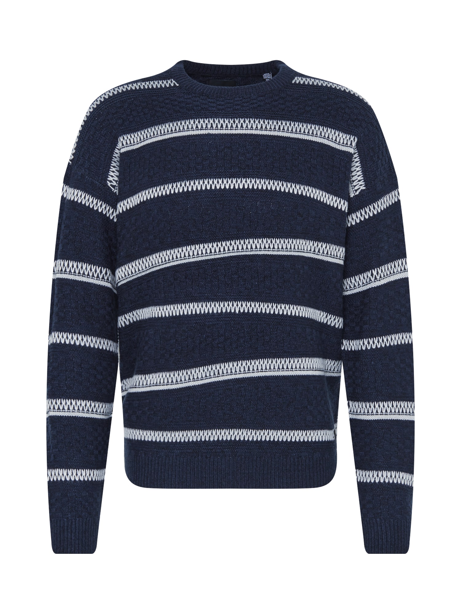 Only & Sons Pullover ''''onsPERRY 5 STRUC STRIPE KNIT'''' navy / hellgrau