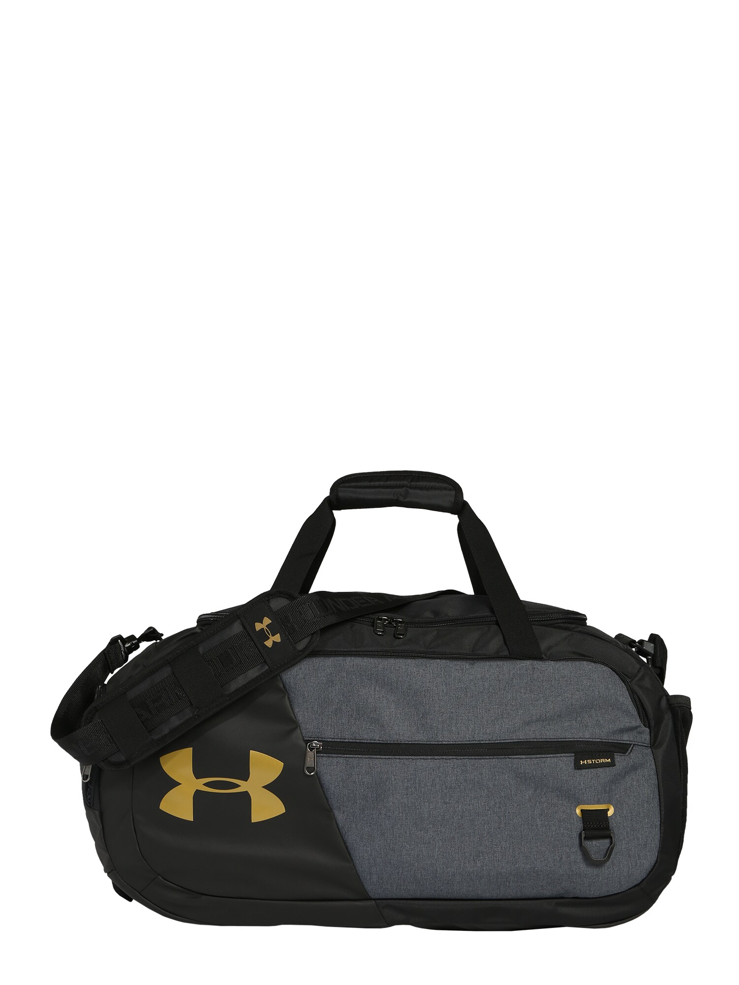 UNDER ARMOUR Sportinis krepšys 'Undeniable Duffel 4.0 MD'  juoda / margai pilka / geltona