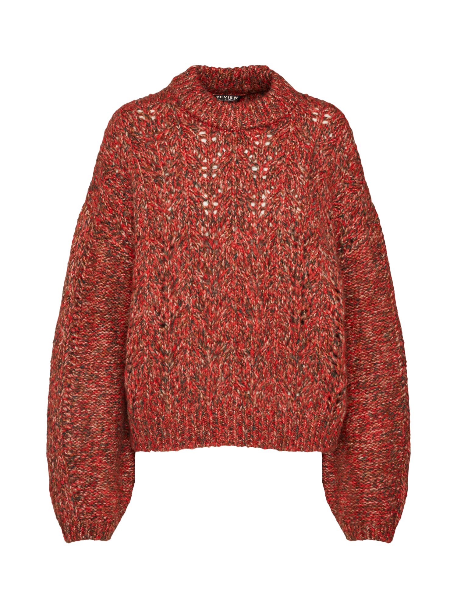 Review Dames Trui Crochet Pull Gemengde Kleuren Rood review kopen in de aanbieding