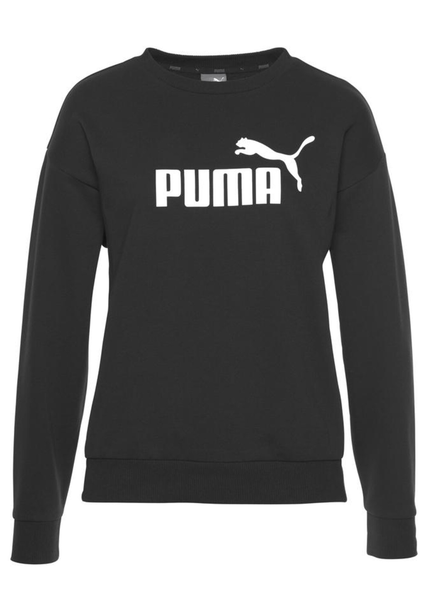PUMA Sportinio tipo megztinis 'Essentials'  juoda / balta