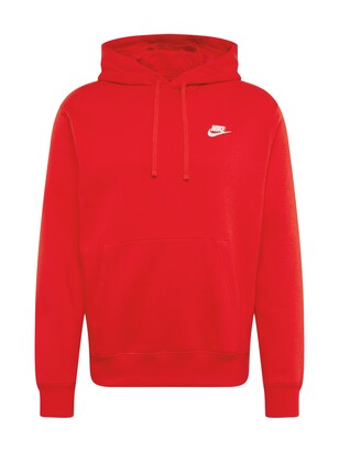 Nike Sportswear Sweatshirt ‘Club Fleece’ Rood / Wit